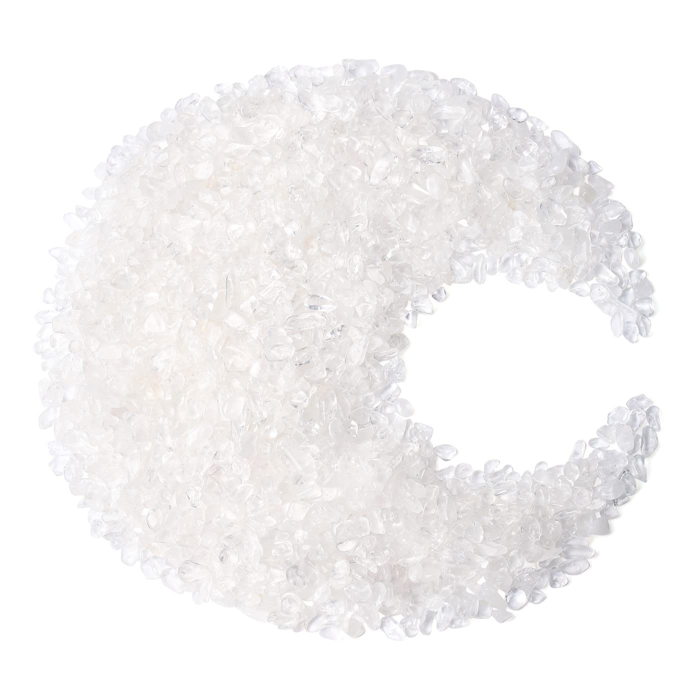 ZHIYUXI Clear Quartz Chips Bulk Fish Tank Gravel Vase Filler Stones Bulk Crushed Crystals Gemstone Polished Natural Quartz Stone