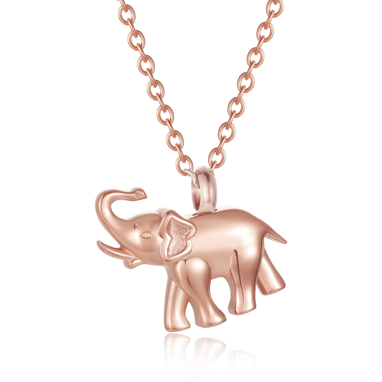 Cute Elephant Cremation Jewelry For Ashes Memorial Jewelry Cremation Urn Necklace Urn Jewelry Memorial Pendant For Pet/Human (Ro
