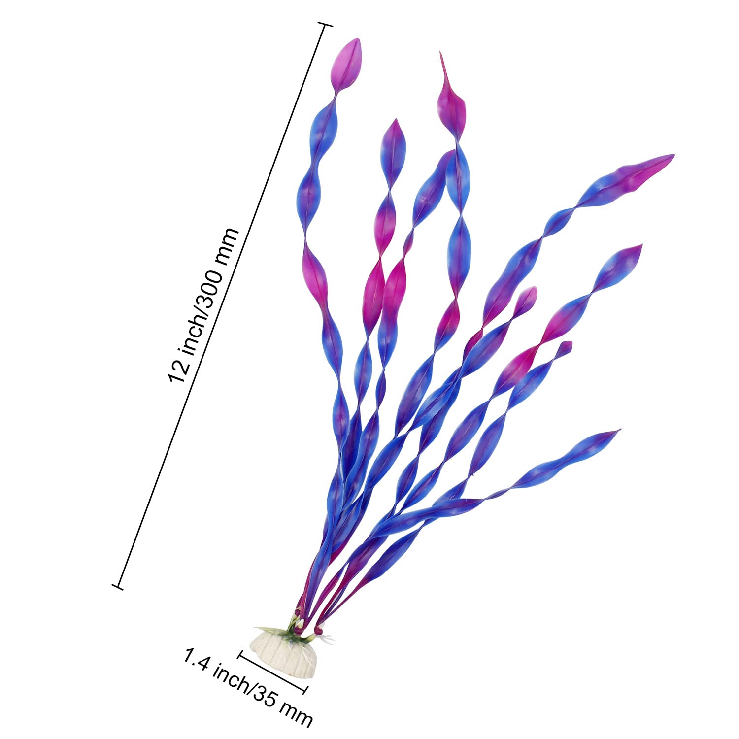 MyLifeUNIT Artificial Seaweed Water Plants for Aquarium, Plastic Fish Tank Plant Decorations 10 PCS (Purple)