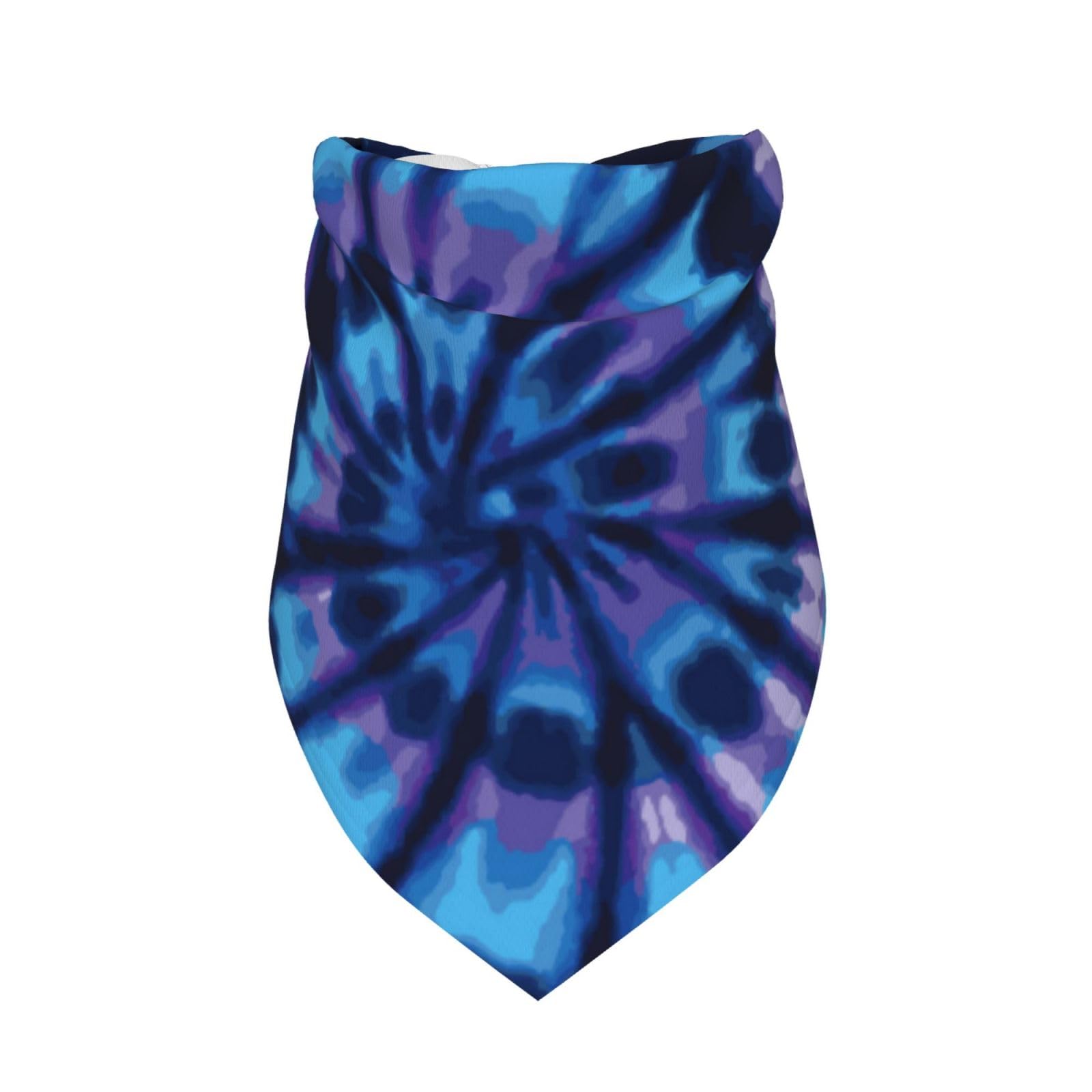 Tie Dye Blue Purple Dog Bandana Scarf Triangle Bibs Pet Accessories Cat Kerchief
