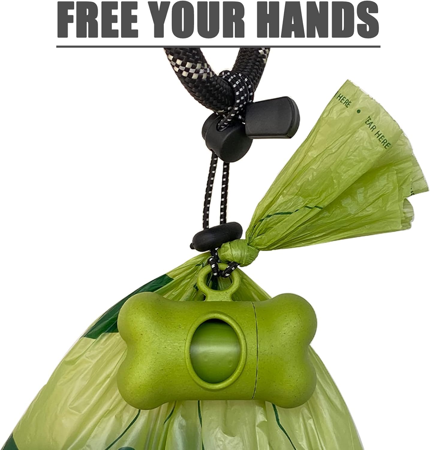 Dog Poop Bags Holder For Leash|Dog Baggie Dispenser With Leak-Proof Poo Bags For Leash On The Go For Walking Doggie Outdoor