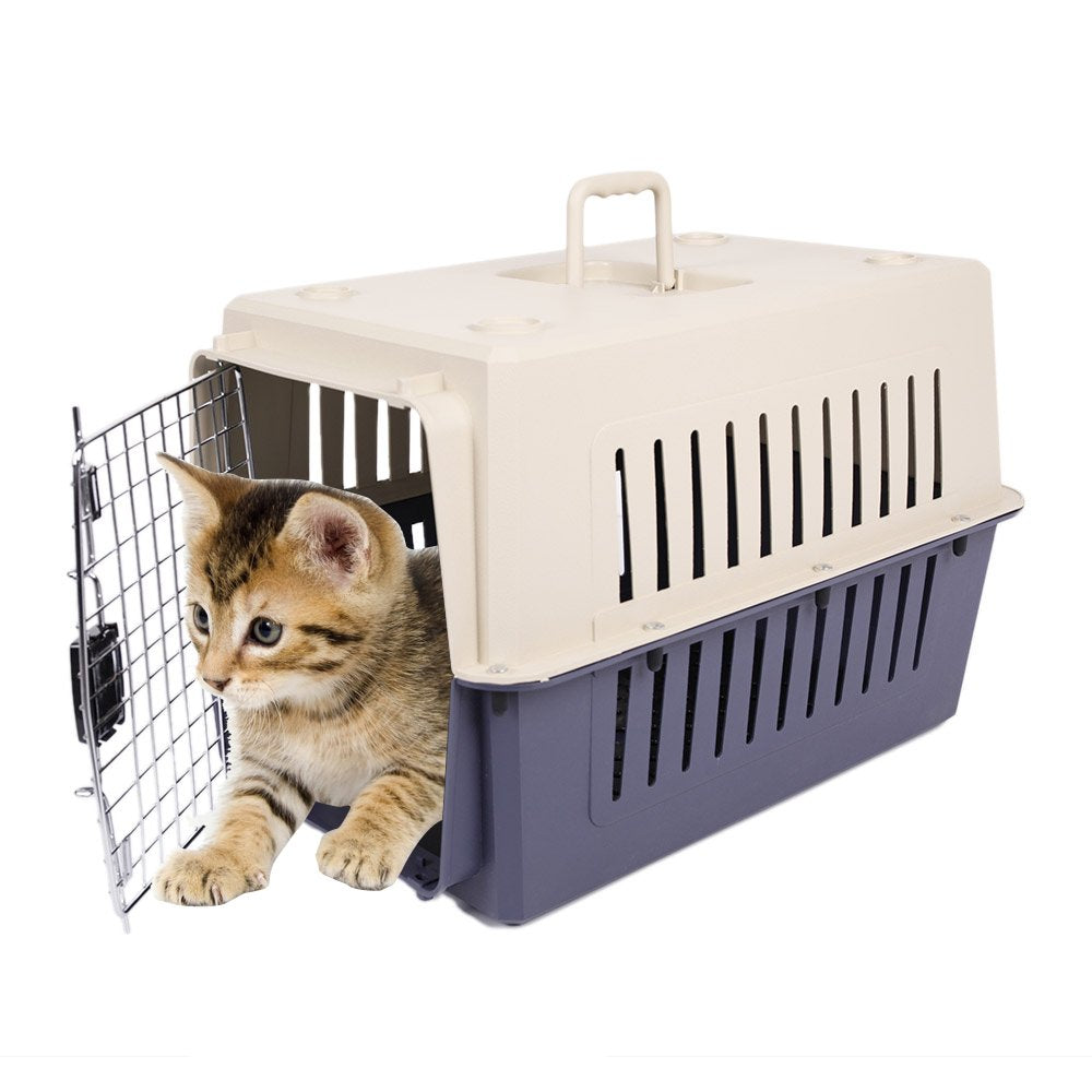 Livebest Portable Side Opening Pet Cat Carrier Crate Outdoor Kennel Car Travel Box For Small Animals