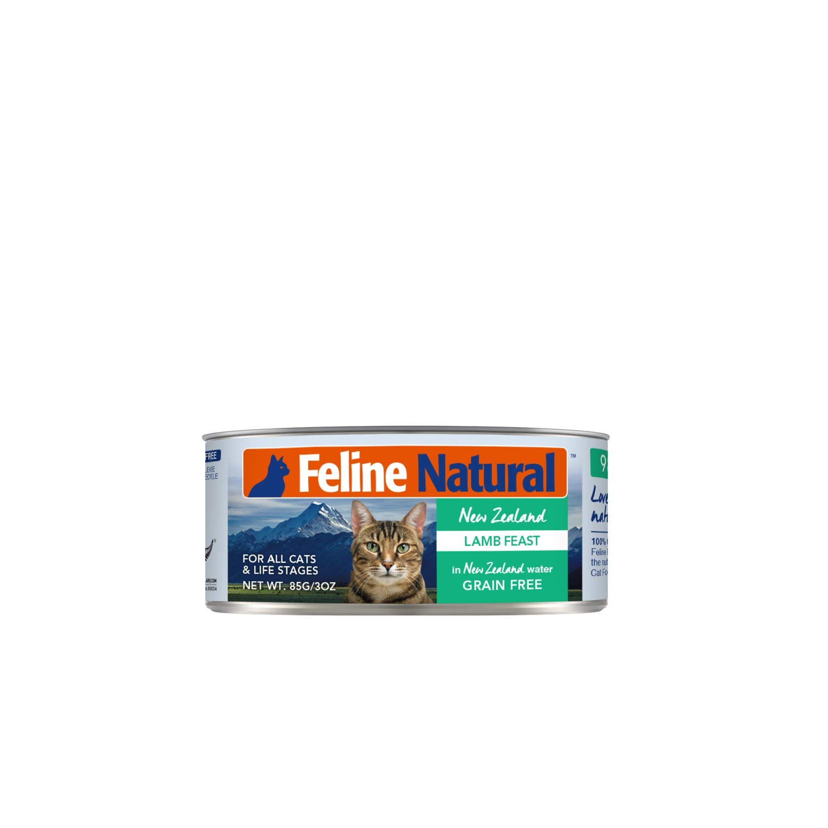 Feline Natural Pate Wet Food for Cats - Lamb Feast, Grain-Free, High Moisture, 3 Ounce (Pack of 24), New Zealand Made Protein, C