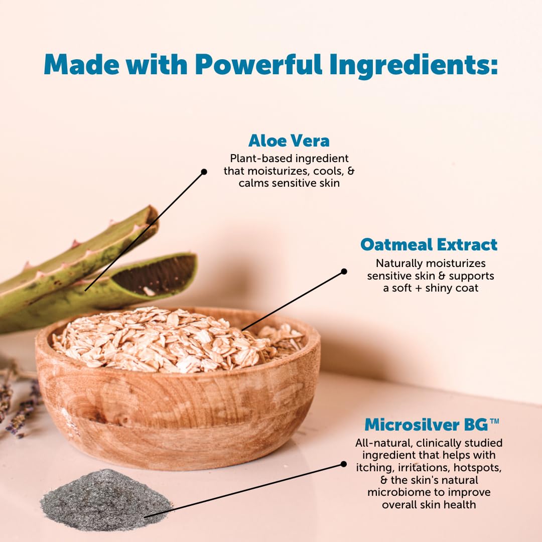 Restore + Soothe 2 In 1 Shampoo + Conditioner For Sensitive Skin For Dogs & Cats - Dog Skin And Coat Supplement - Soothes Itchin