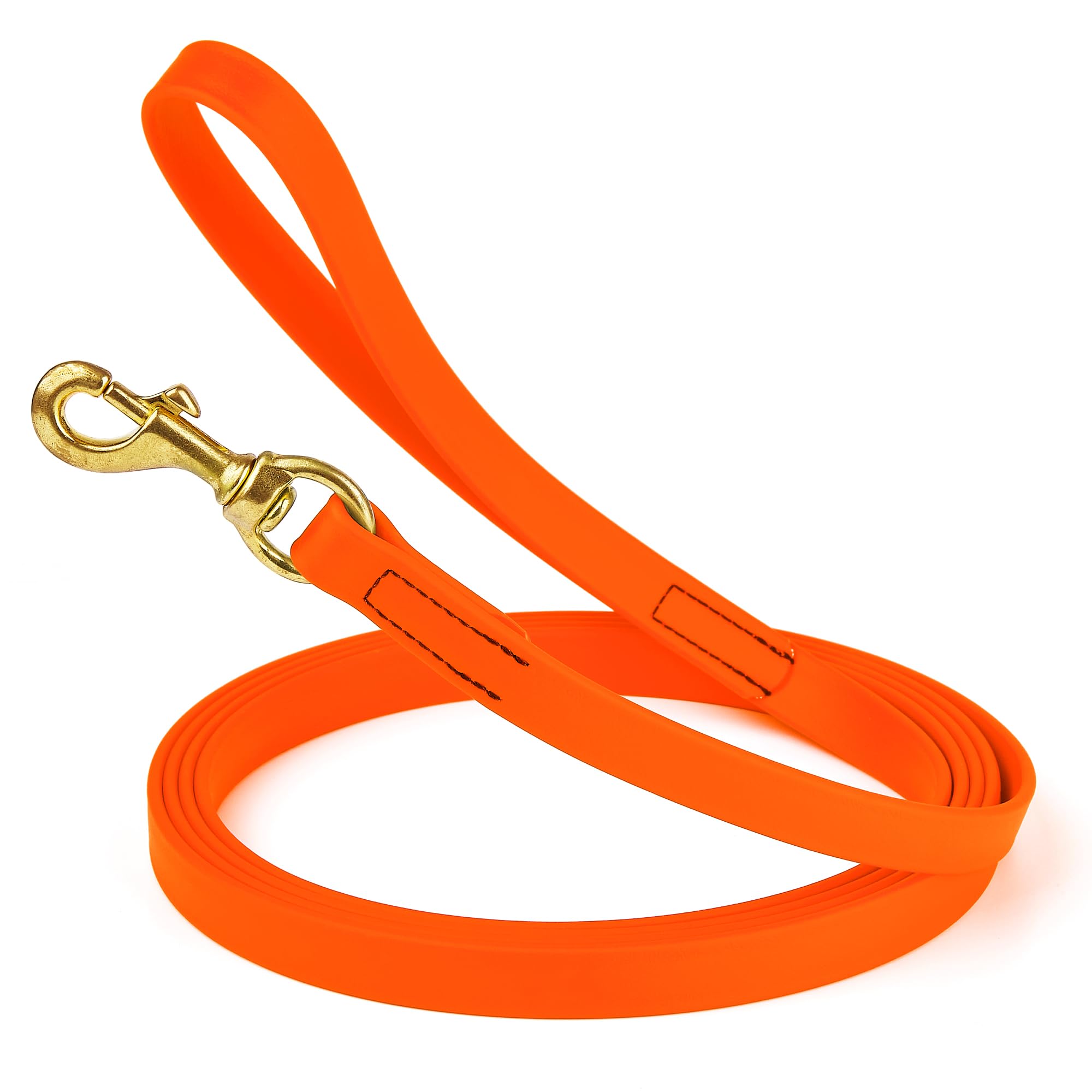 Viper Biothane Working Tracking Lead Leash Long Line For Dogs 2 Colors And 6 Sizes, 3/4' X 15Ft, Hunter Orange