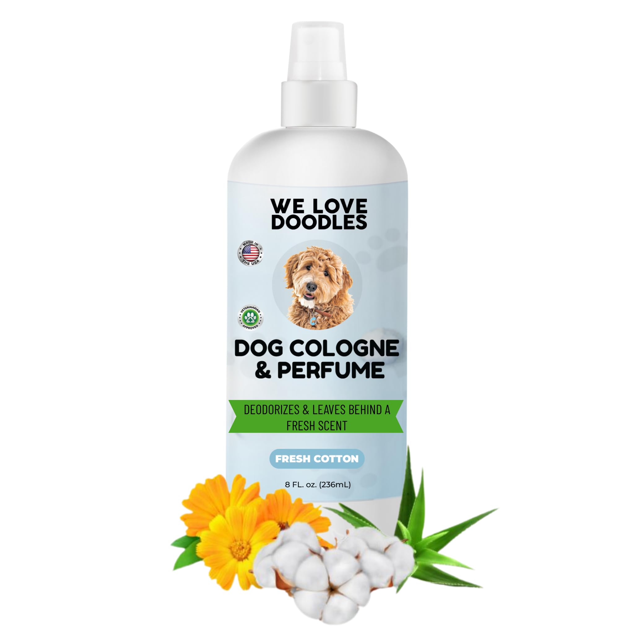 Dog Cologne & Perfume, Deodorizing, Organic, Made In USA, Long Lasting After Bath, Deodorant For Smelly Dogs, Pawfume For Pets, 