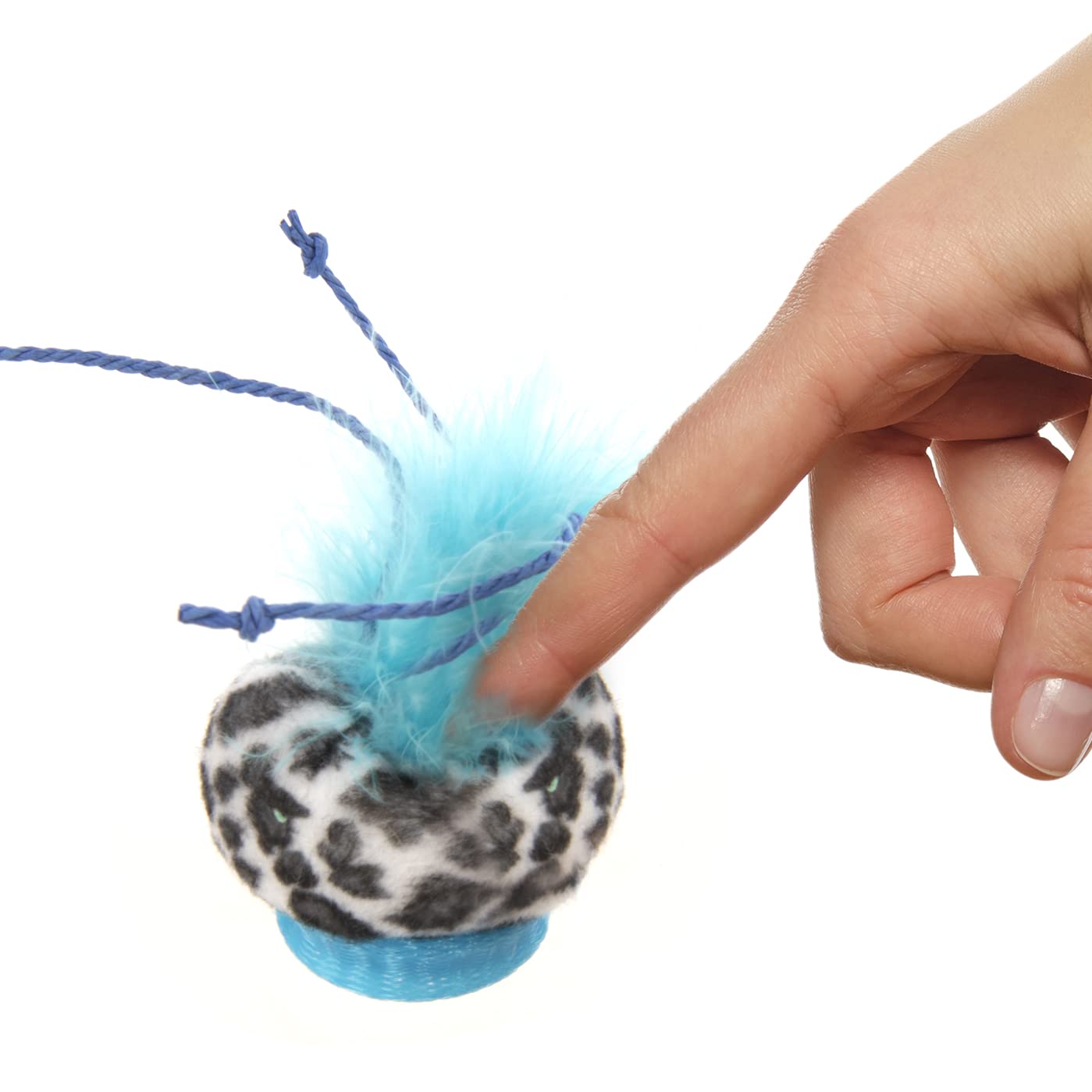 Petlinks Happynip Playful Popper Pop Up Spring Cat Toy - Blue, One Size
