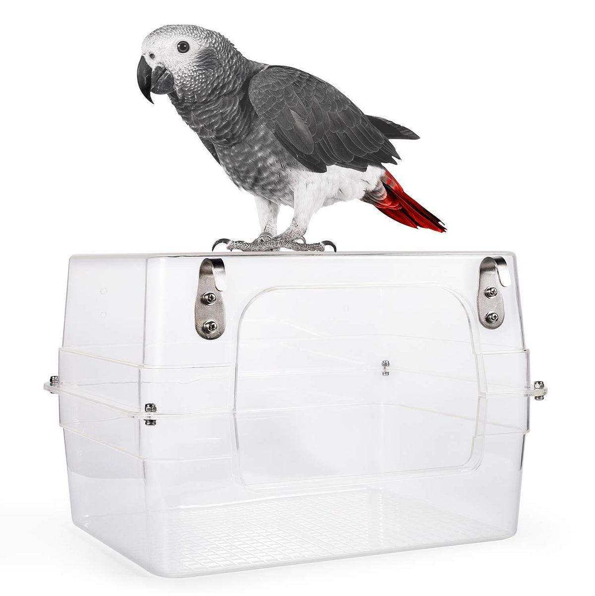 Colorday Large Bird Bath, Birds Bathtub For Amazon Parrots, African Grey, Conure, Cockatiel, Parakeet (13X11X8 Inch)