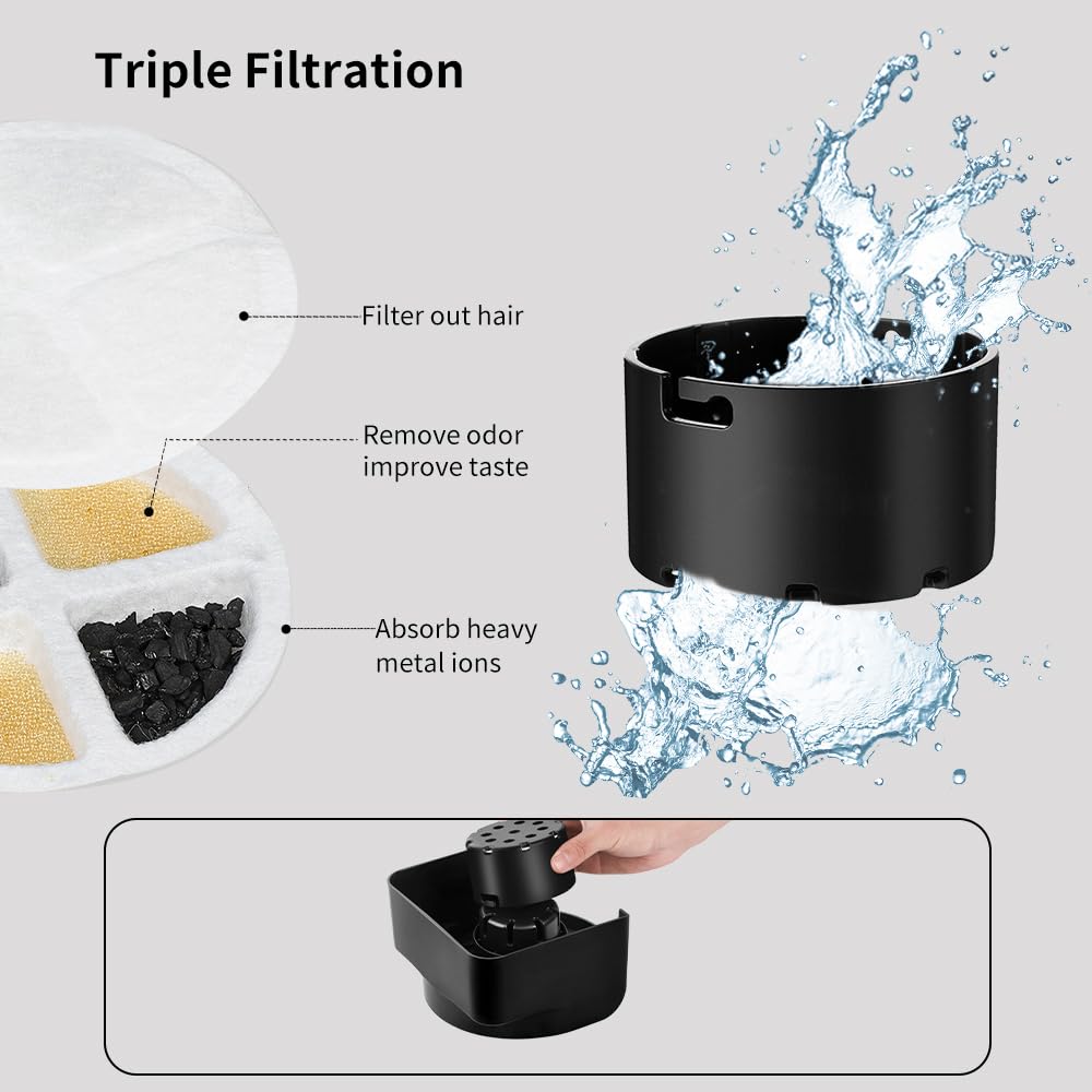 Marchul 1.5 Gallon Cat Water Dispenser, Automatic Gravity Dog Water Feeder, Stainless Steel Large Capacity Cat Waterer For Cats