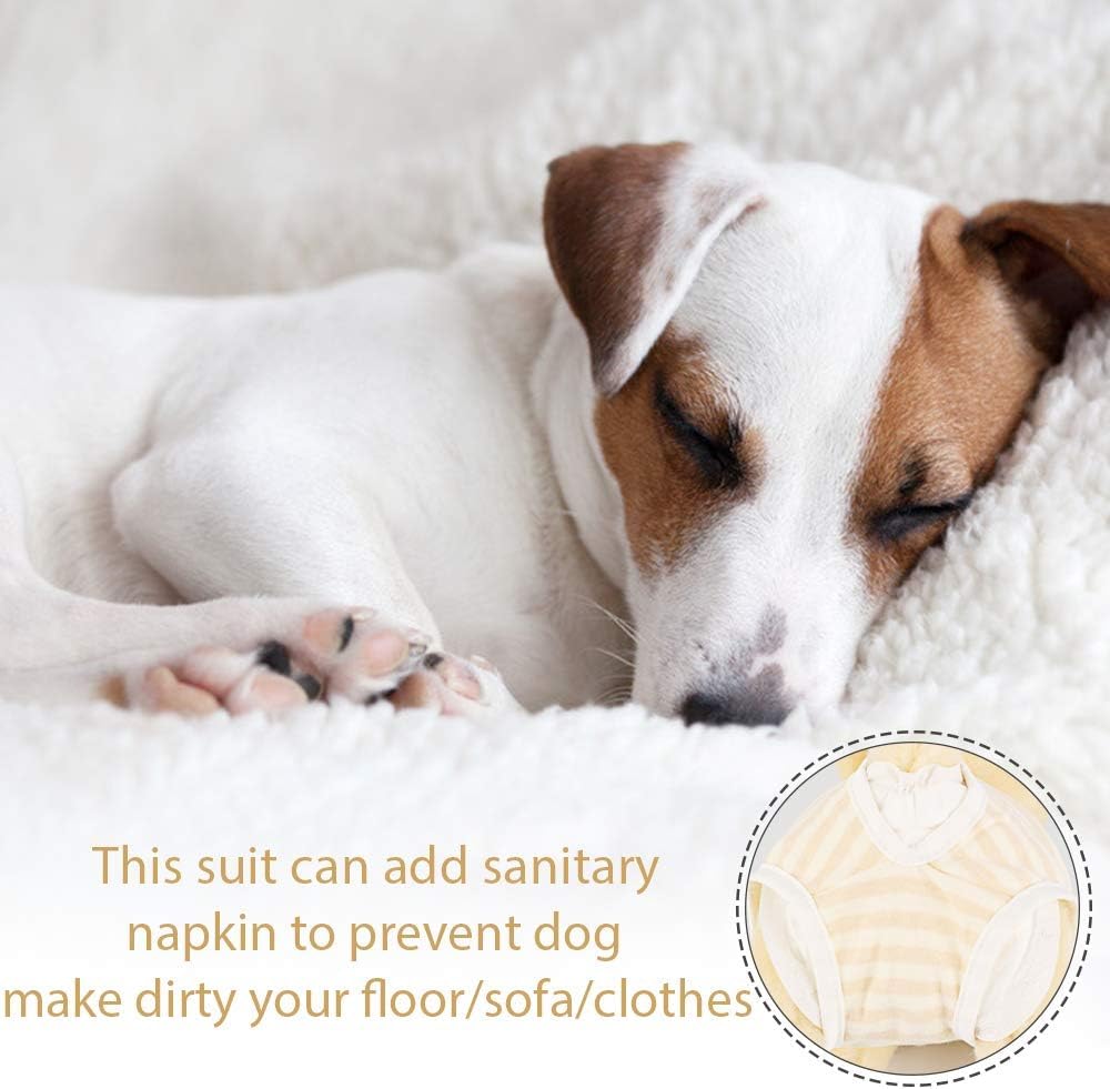 Due Felice Dog Diapers Period Suit For Female Dog Sanitary Panties In Heat To Keep Diaper On For Small Medium Dogs (S(Back Girth