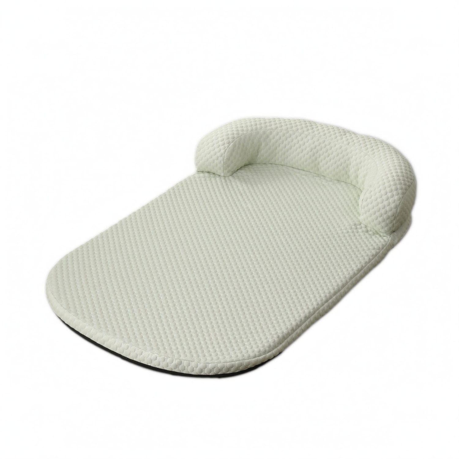 STYLEHEAVEN Raised Headrest Headrest Cushion Pet Mat Rounded Corners Quilted Dog Cushion Textured Pet Cushion Bed Padded, Green,