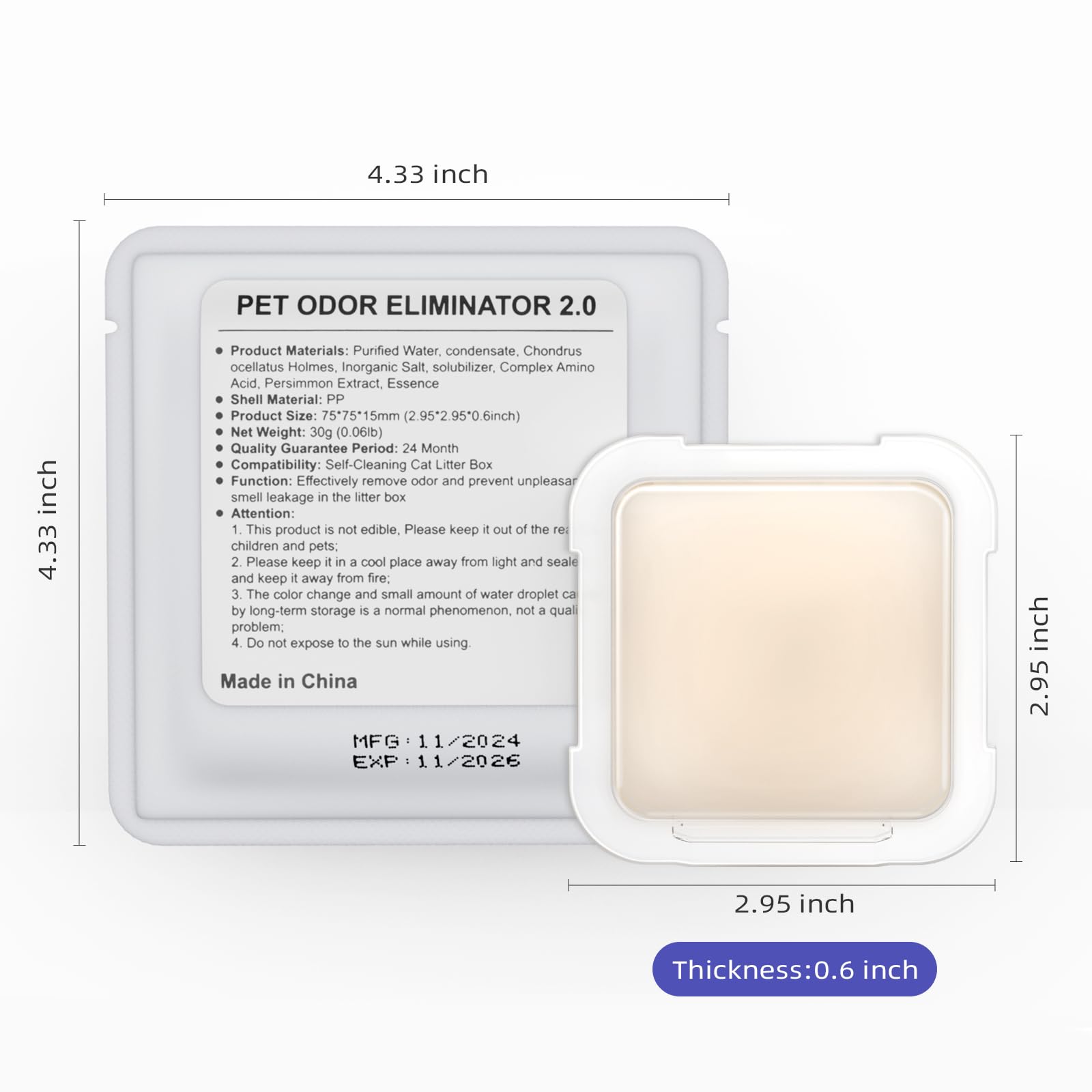 Waatoos Smelling Fresh With N50-2.0 Odor Eliminator Exclusive For Pura Max Automatic Self-Cleaning Cat Litter Box - Cat Toilet O