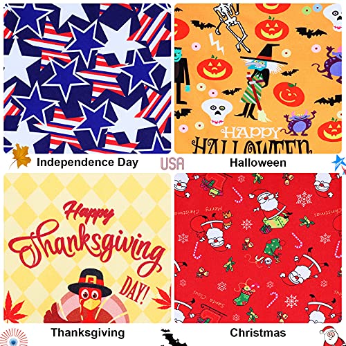 Weewooday 12 Pcs Holiday Dog Bandanas Bulk For Dogs Christmas Dog Bandana Boys Girls Thanksgiving Winter Dog Bandana Holiday Seasonal Dog Bandana Accessories For Small Medium Large Size Dog(Large)