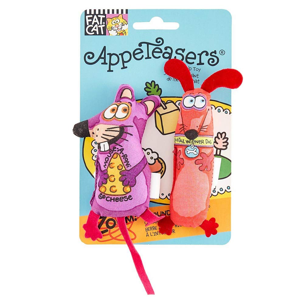 Doskocil Bamboo Pet Cam650027 2-Pack Fat Cat Appeteasers Catnip Cat Toy