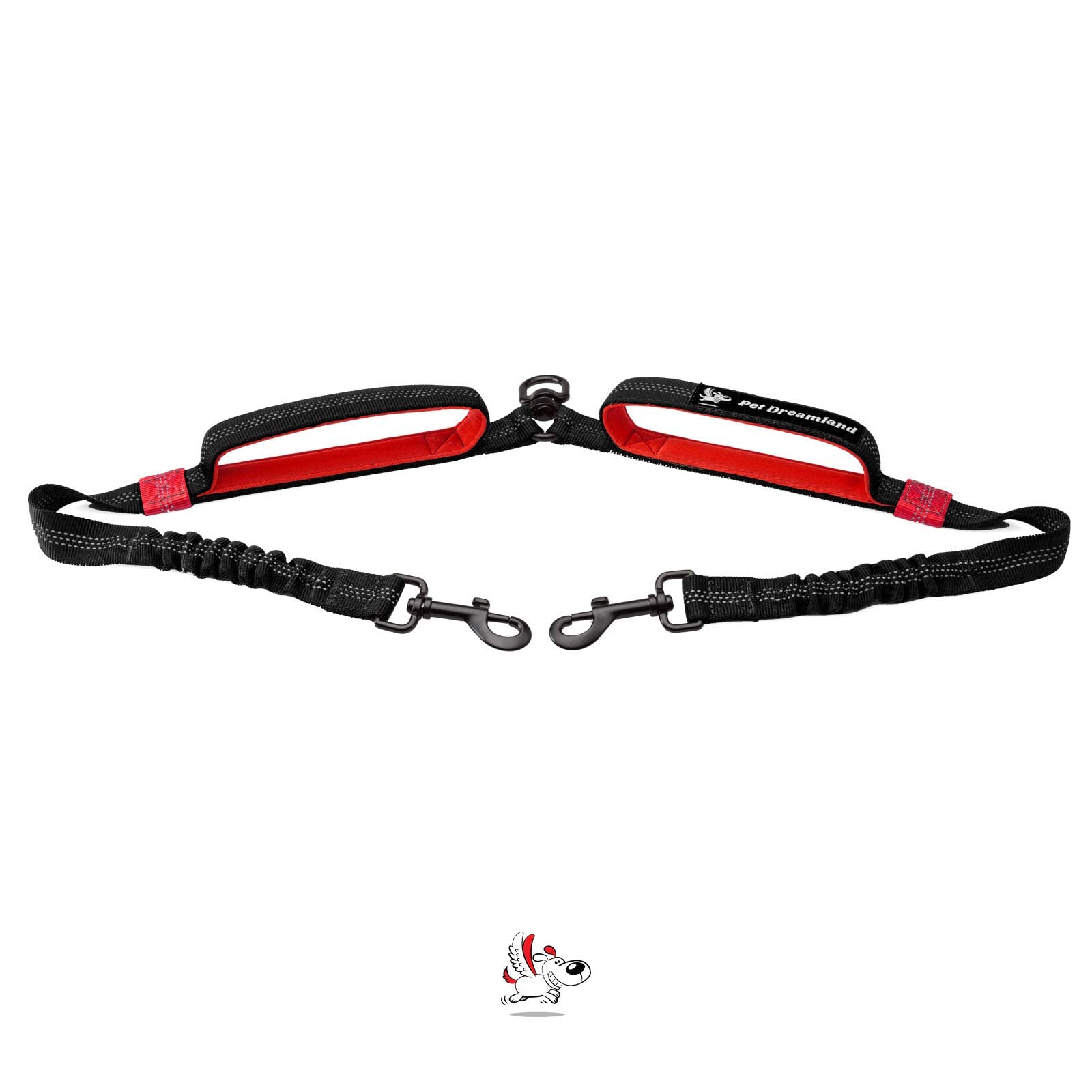 Double Dog Leash For Small Dogs | Two Dog Leash Coupler | 2 Way Dog Leash | Double Hook Dog Leash | Dual Dog Leash Tangle Free Medium Dogs | Split Dog Leash For 2 Dogs | 2 Point Control Dog Leash