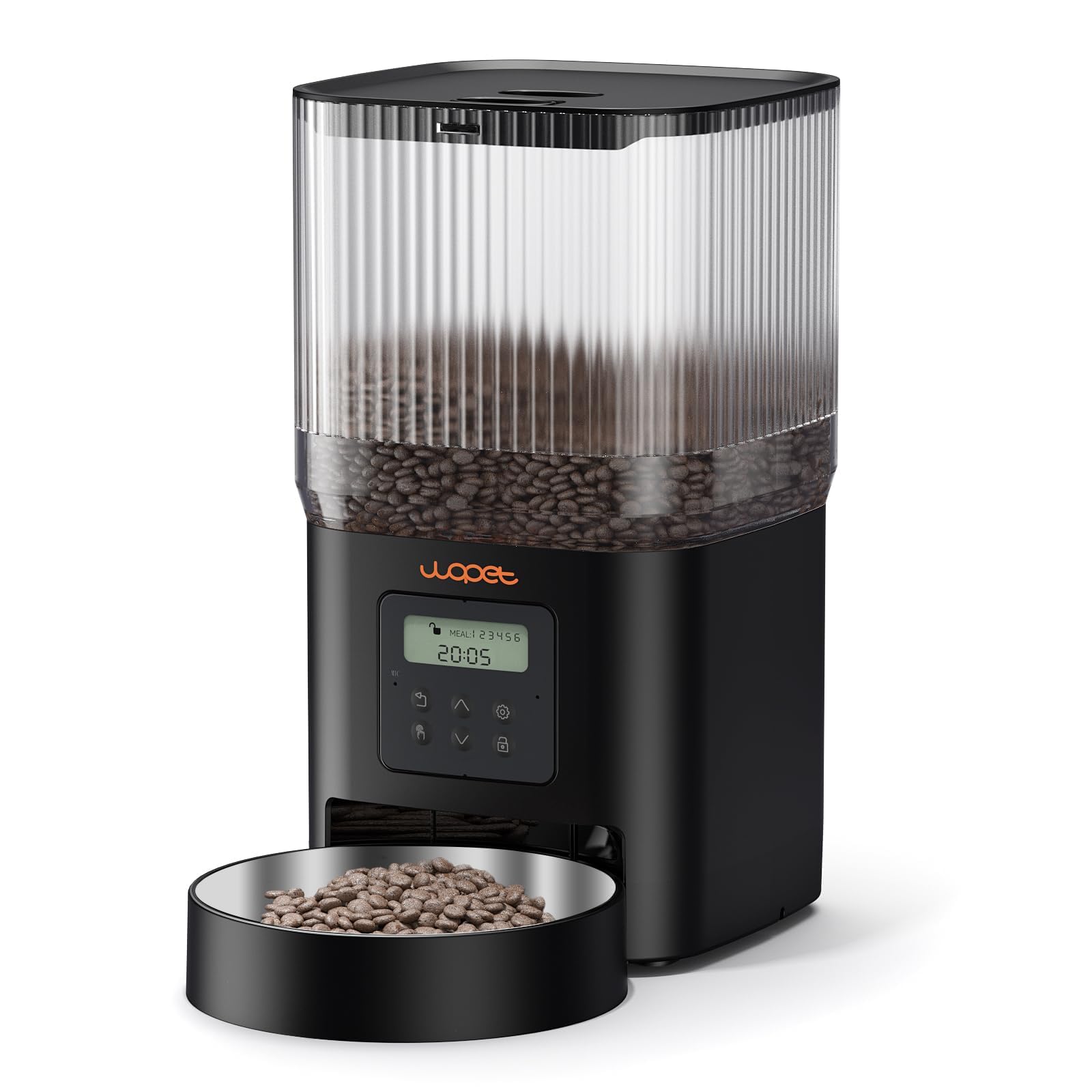 WOPET Automatic Cat Feeder, 4L Automatic Dog Feeder with 180-Day Battery Life, Programmable Cat Food Dispenser with Stainless St