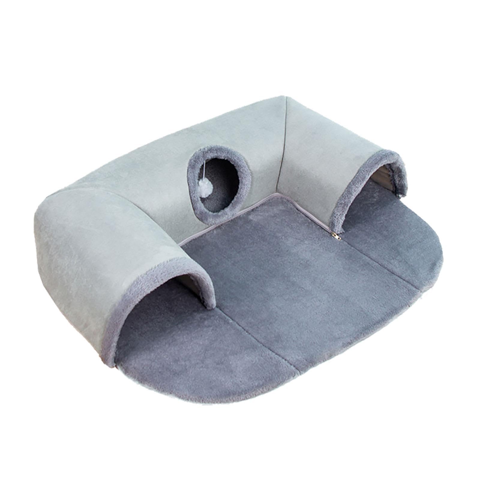 Ujeavette 2 In 1 Cat Bed Play Tunnel Playground Cat Tunnel Tubes Toy For Rabbit Kitten Small
