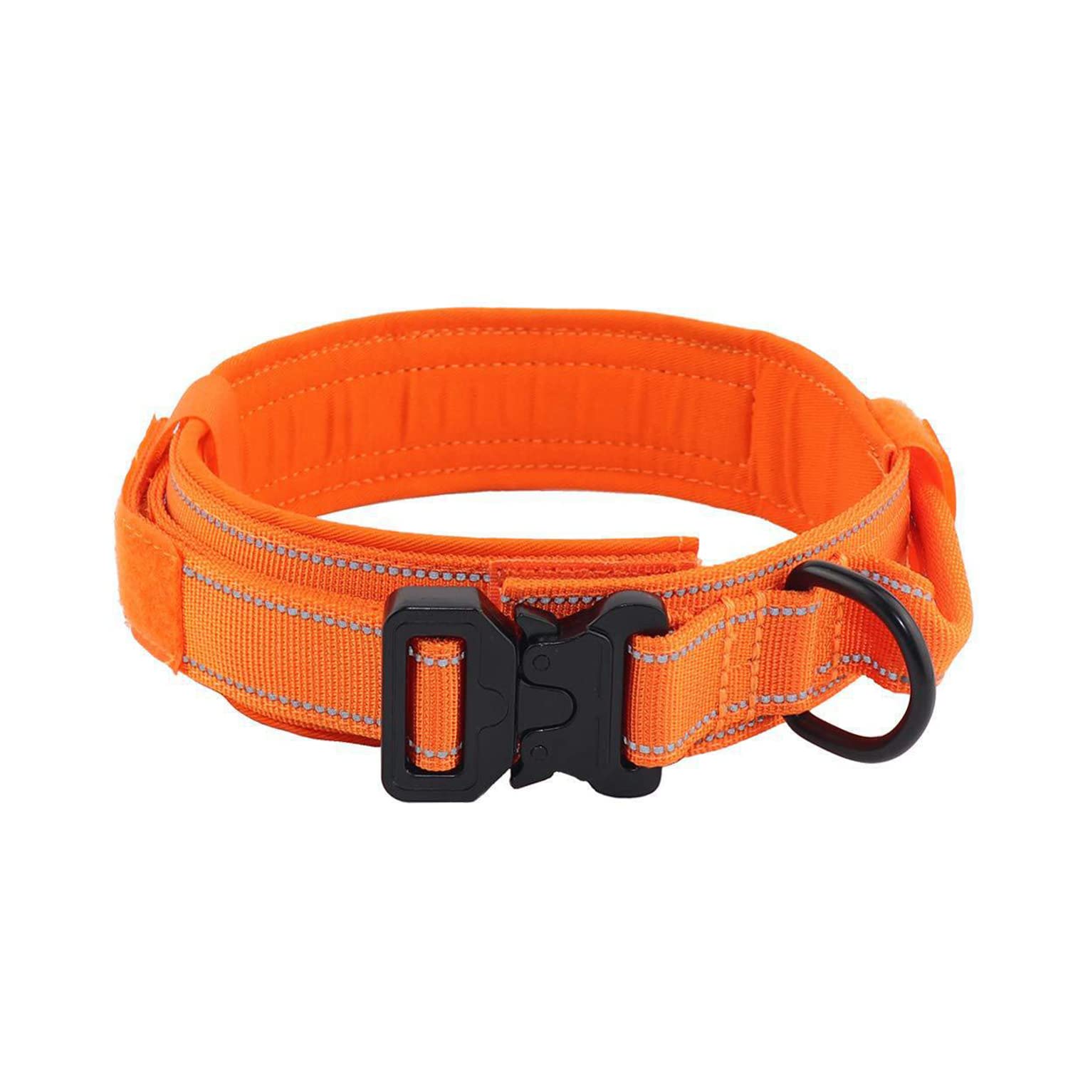 Buyter Reflective Nylon Tactical Dog Collar Military Adjustable Durable For Large German Shepherd Outdoor Working Training Walki