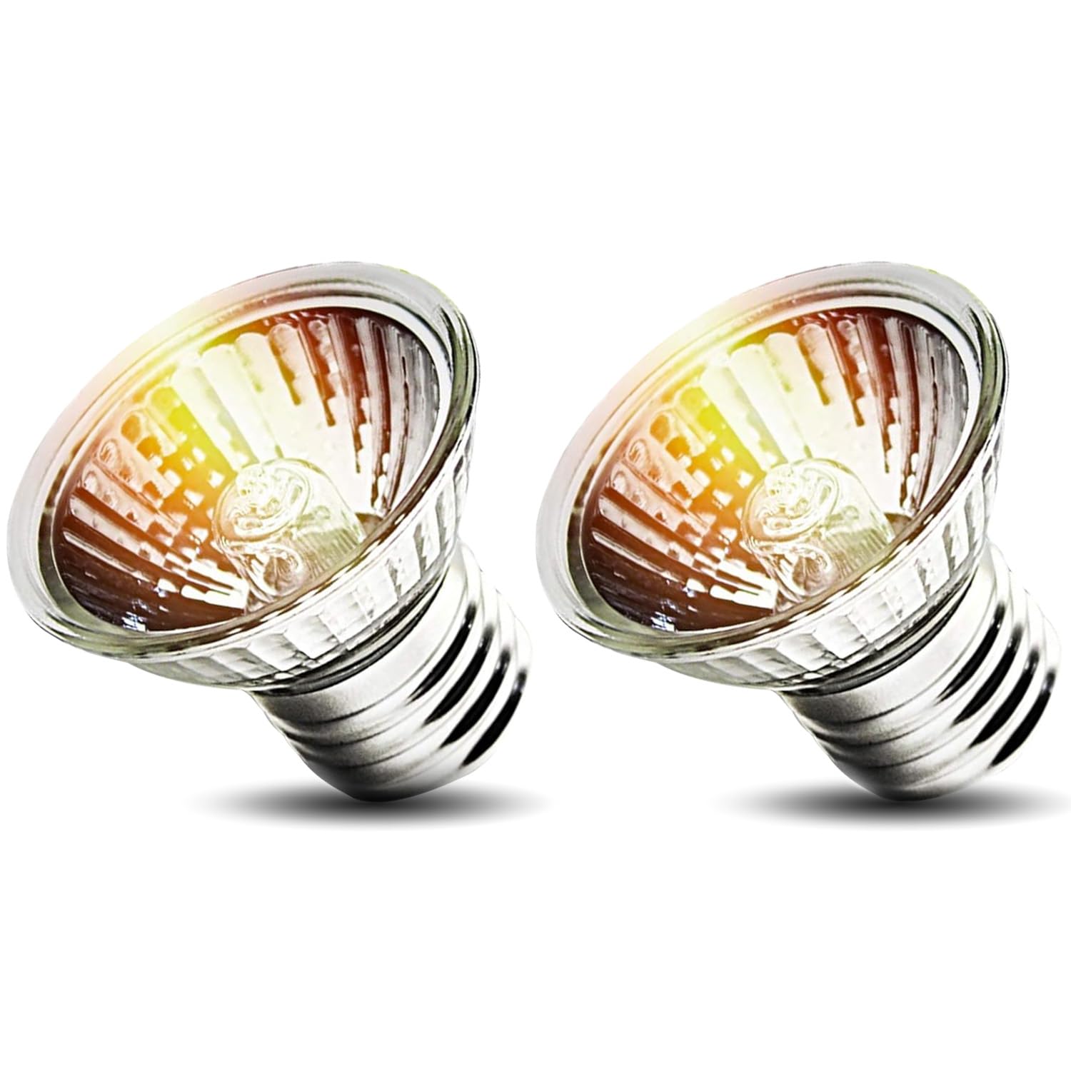 KOHEOPT 2-Pack 50W UVA UVB Bulbs, Light Turtle Heat Lamp for Reptiles and Amphibian Tanks, Terrariums and Cages, Fit E26 Heat Re