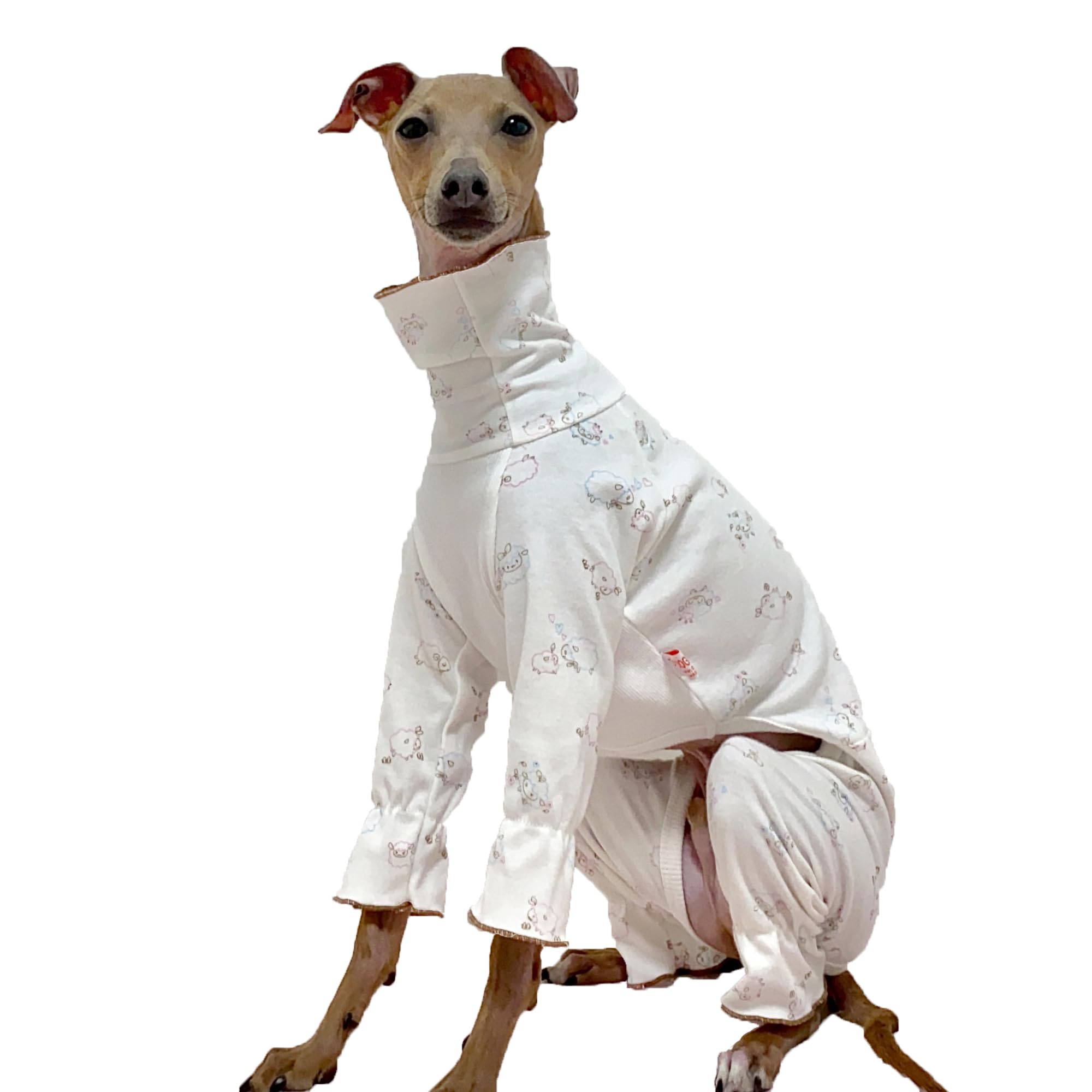 D Doggy Star Italian Greyhound Pajama Onesie Indoor Clothes Whippet For Dog Coat (2Xl,Pajama Onesie)