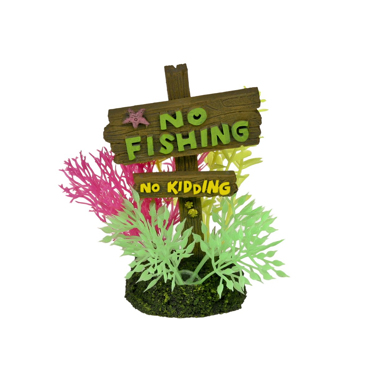 Blue Ribbon Pet Products Ee-1143 Exotic Environments No Fishing No Kidding Sign, Small,Multi