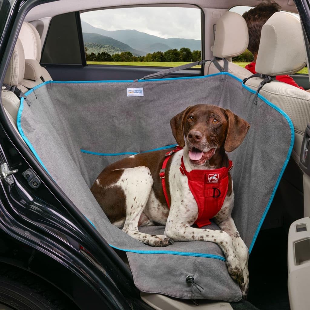 Kurgo Heather Half Hammock, Half Car Seat Cover For Pets, Car Hammocks For Dogs, Water-Resistant, 27.5' Wide (Heather Grey)