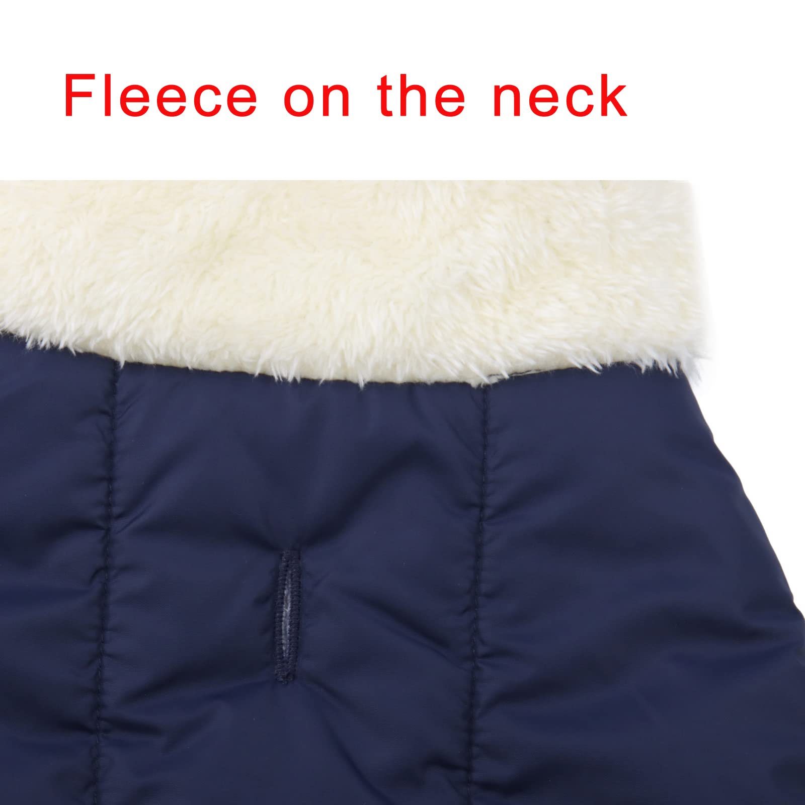 JoyDaog Fleece Lined Dog Jacket, Soft Windproof Coat for Winter, XXX-Large, Blue