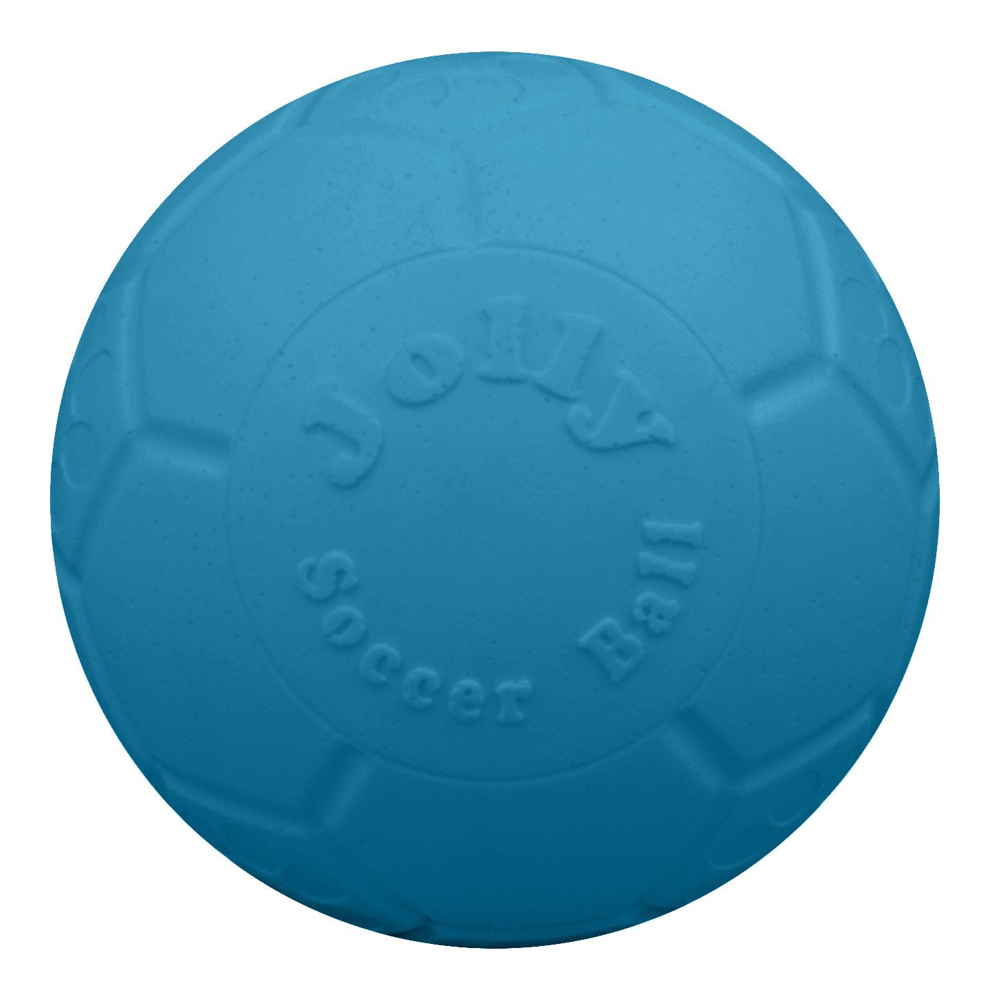 Jolly Pets Large Soccer Ball Floating-Bouncing Dog Toy, 8 Inch Diameter, Ocean Blue