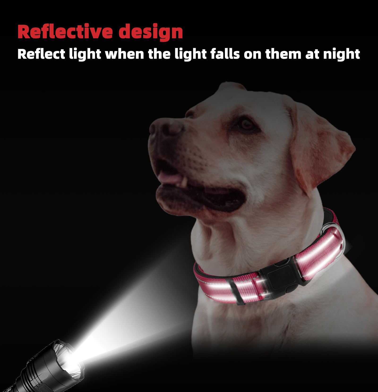 Pink Dog Collar, Reflective Pet Collar with Buckle Adjustable Safety Nylon Collars for Small Medium Large Dogs, Hot Pink, XS