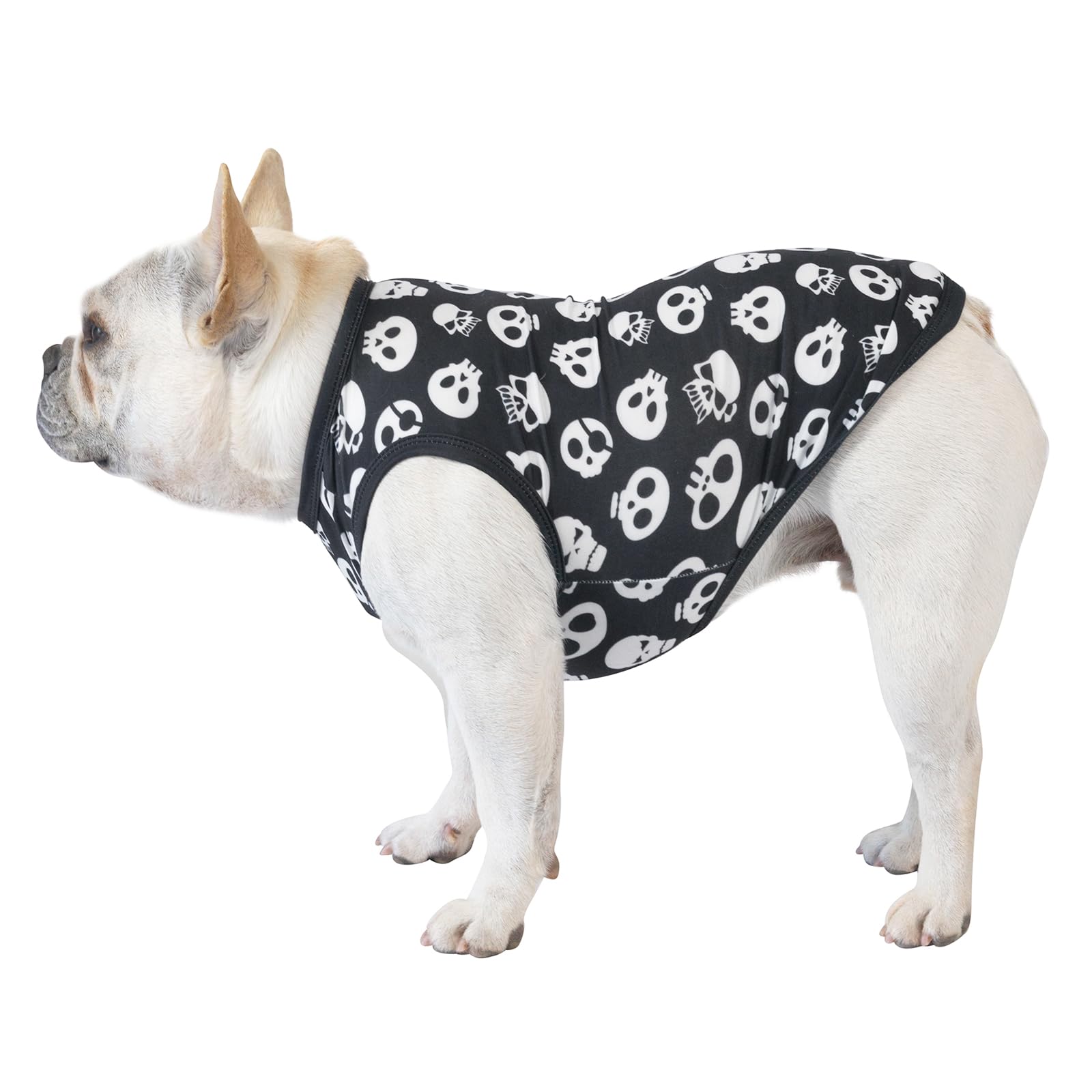 Cutebone Skulls Dog Shirts 2-Pack Soft Pet Clothes Breathable Summer Vest For Small Puppy And Stretchy Cat Apparel 2Bx07S