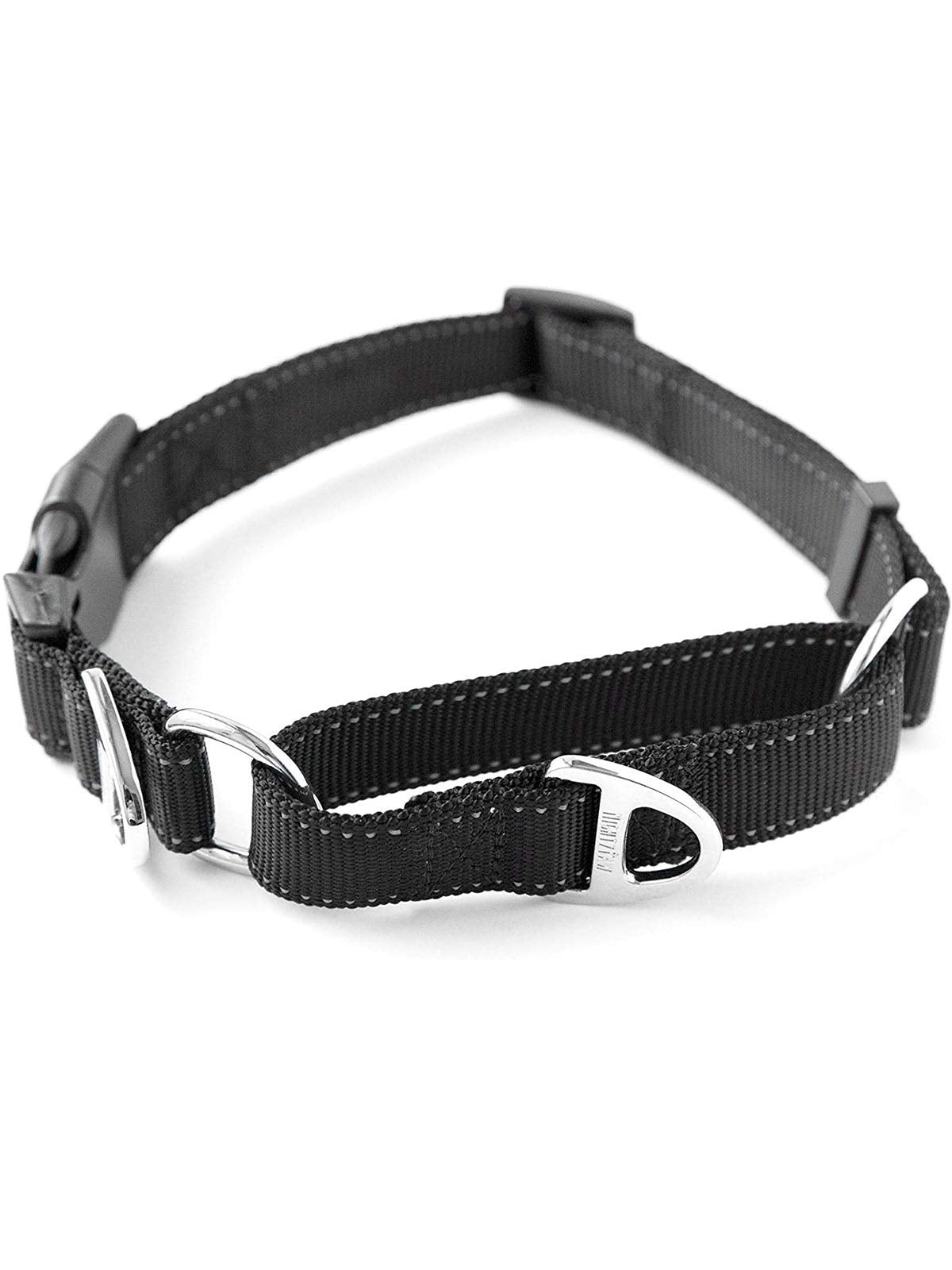 Mighty Paw Martingale Nylon Training Collar - Martingale Collar Dog - Limited Slip Design For Controlled Training - Reflective S