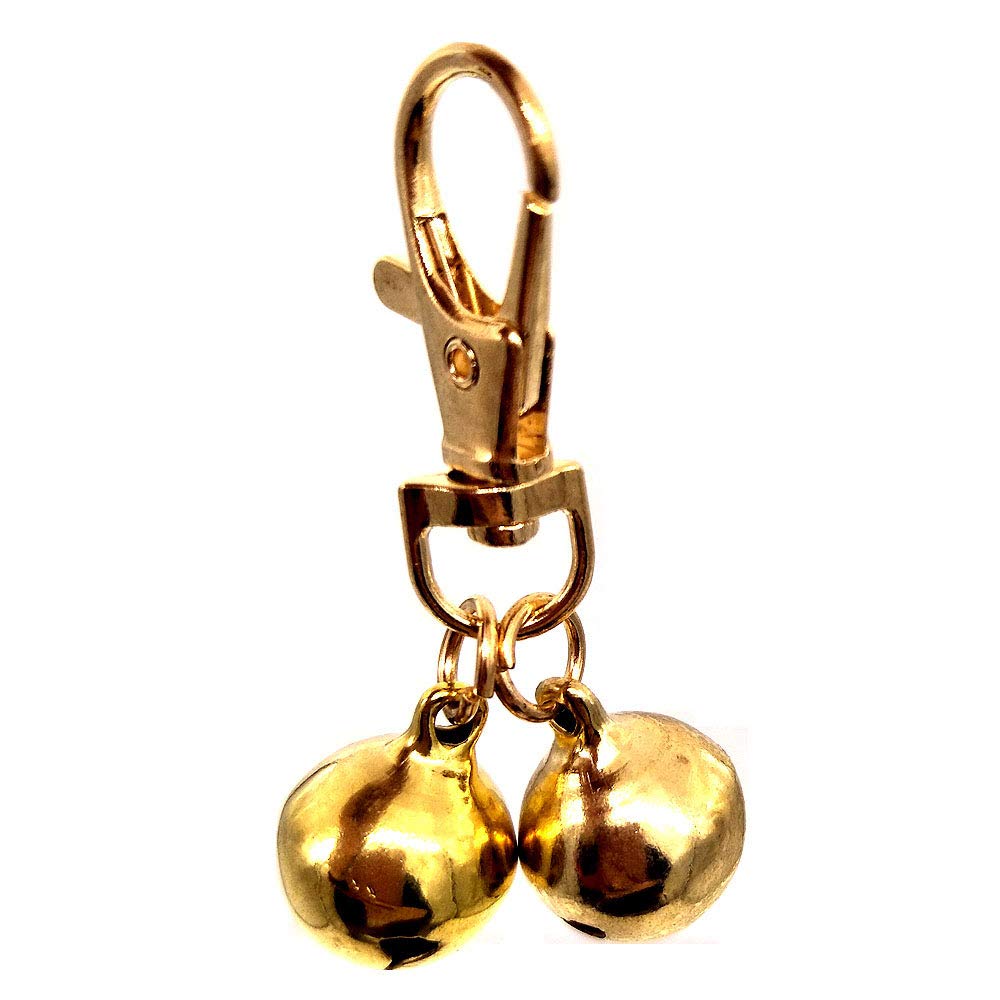 DIY Pet Bells 304 Stainless Steel Dog Bells 4 pcs Gold and Silver Bell Training Charm Pendants Jewelry for Pet Dog Cat Necklace