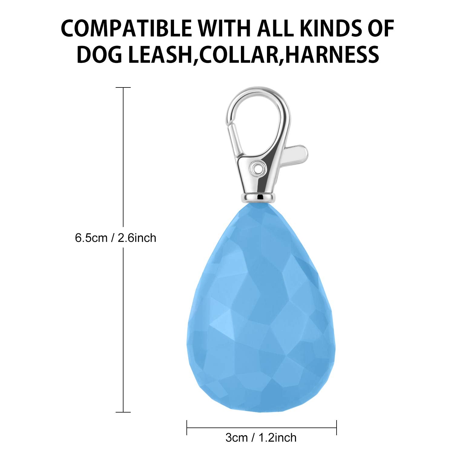 Novkin 2-Pack Rechargeable Dog Light, Dog Collar Light,Waterproof,3 Modes Led Dog Safety Lights,Multiple Color Options,Clip On Collar, Leash,Harness，Night Light For Running,Climbing,Camping