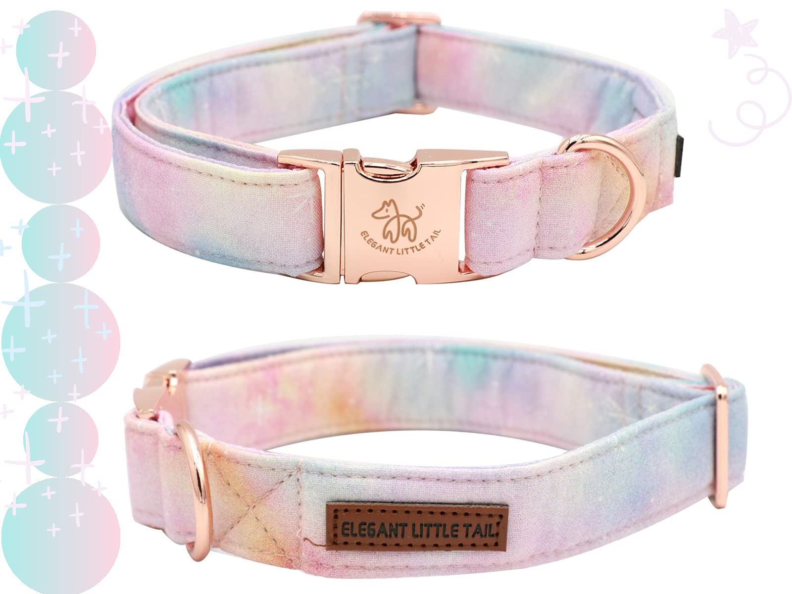Elegant Little Tail Colorful Dog Collar, Comfortable Dog Collar With Bow Adjustable Soft Bow Tie Dog Collars For X-Large Dogs