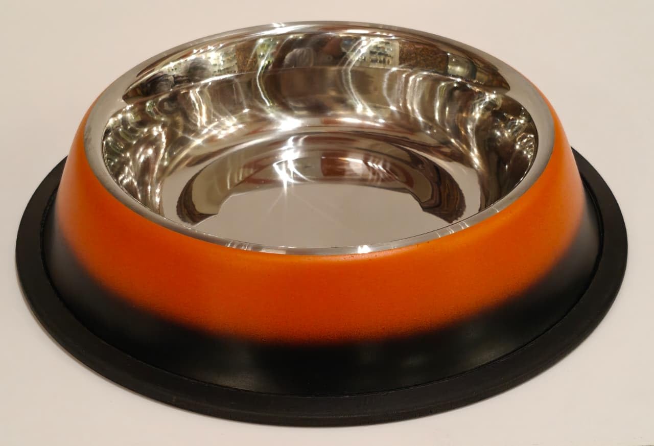 Enge Pets Stainless Steel Pet Bowl With NonSlip Rubber Base | Dishwasher Safe Food & Water Bowl For Cats, Puppies & Small Pets 
