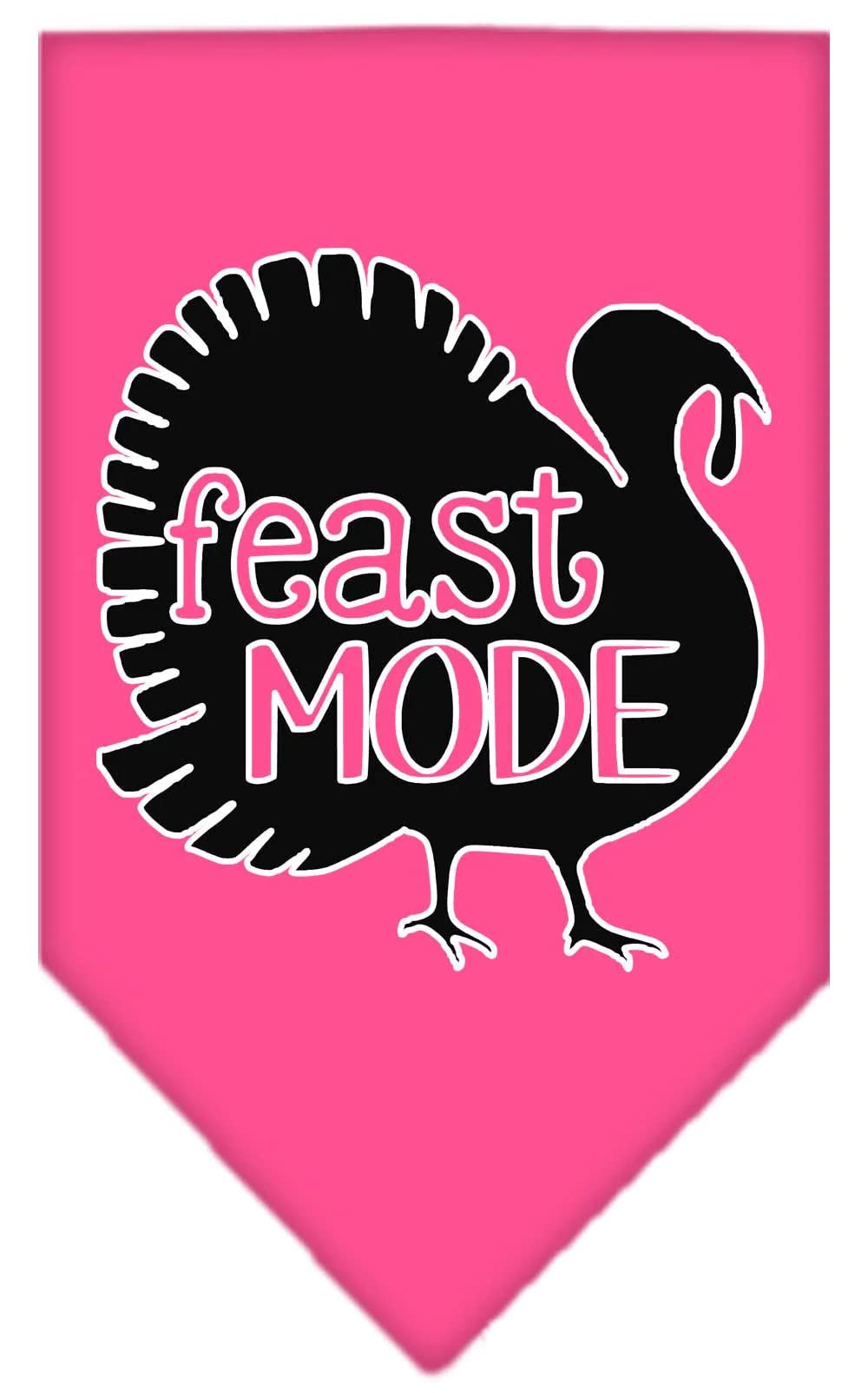 Mirage Pet Product Feast Mode Screen Print Bandana Light Pink Large