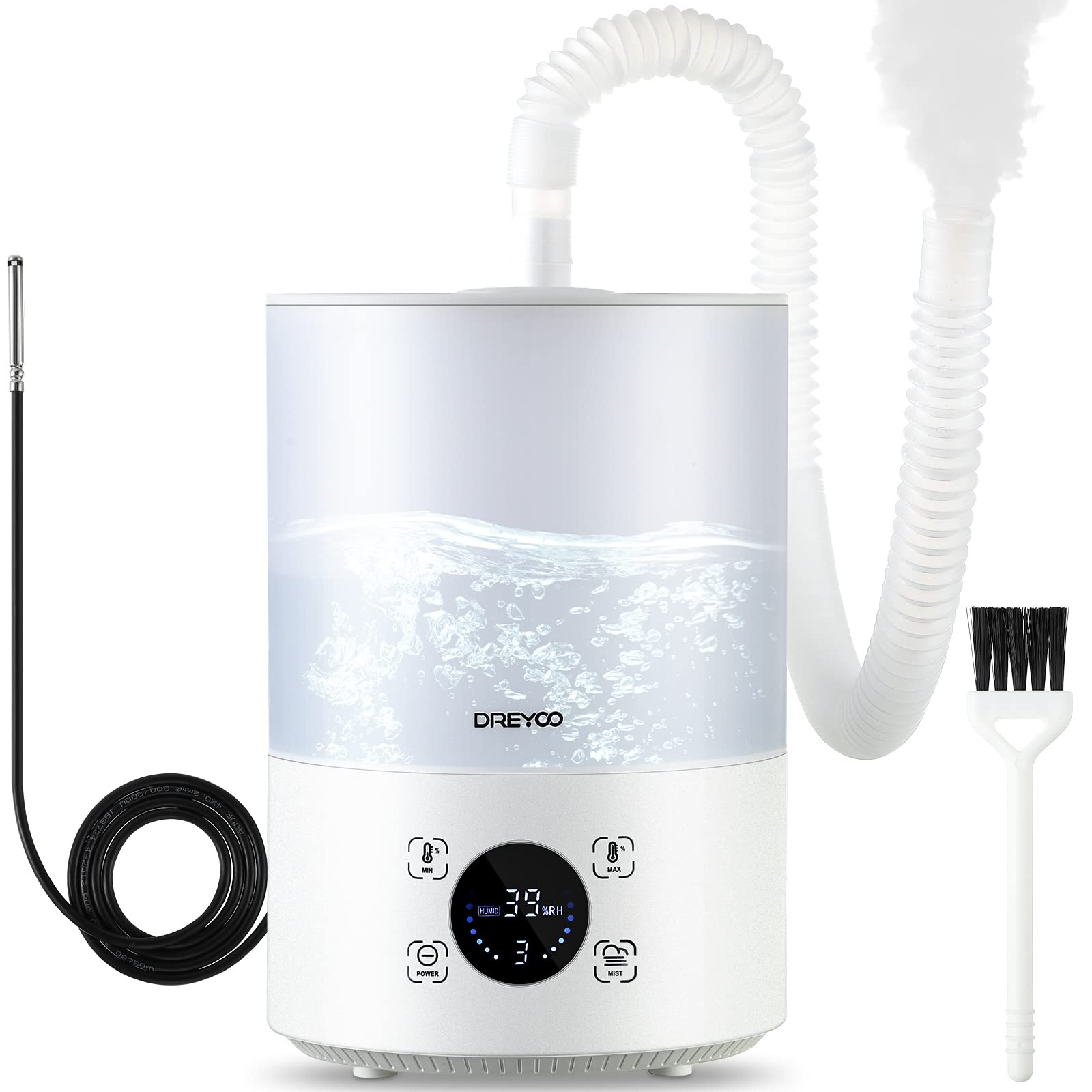 Smart Reptile Fogger Humidifiers with Humidity Control, Reptile Terrarium Humidifier Smart Touch, 3 Grades Adjustable Fogger wit