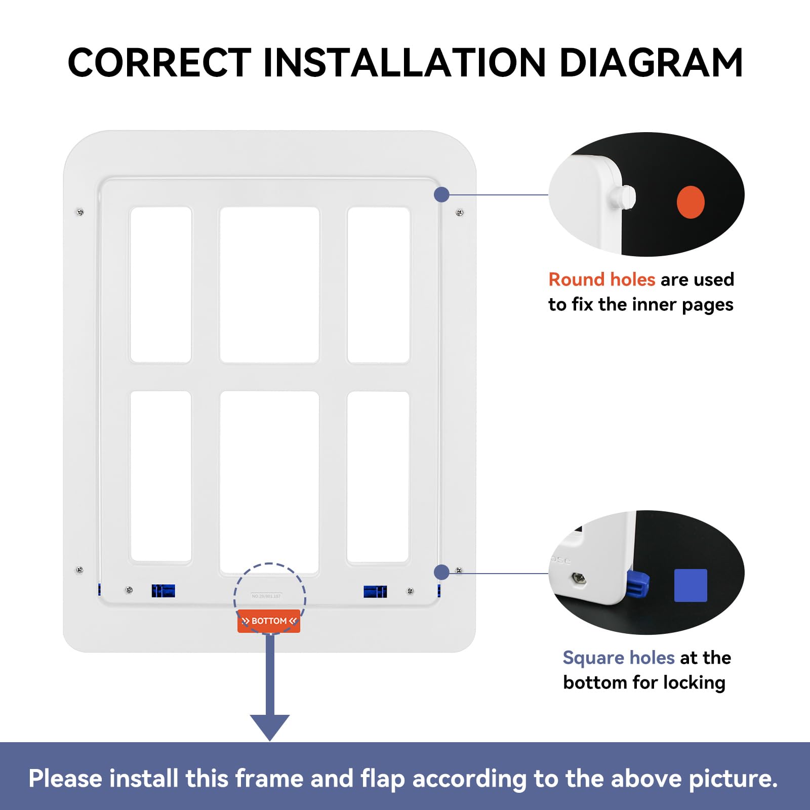 Namsan Cat Screen Door, Flap Opening 8.3 X 10.3 Inches, Doggie Door For Screen Door, Window Cat Door Magnetic Self-Closing, Cat
