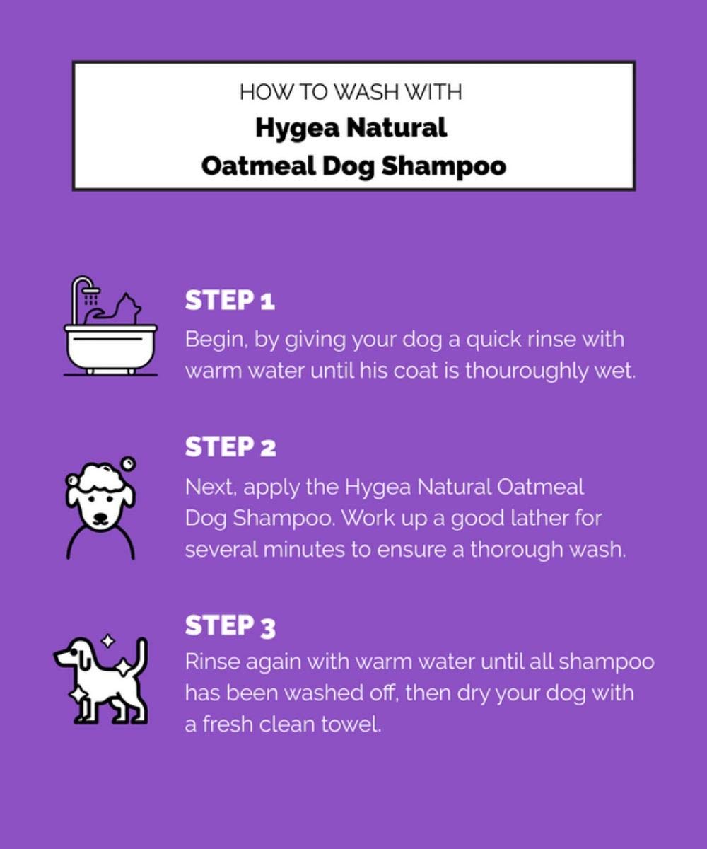 Hygea Natural Gorgeous - Nourishing Pet Shampoo for Dogs – Oatmeal Formula with Aloe and Vitamin E – Natural Ingredients, 16 oz