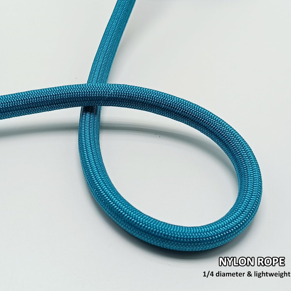 Btinesful 7Ft Slip Lead Dog Leash, Strong Nylon Rope Leash, 1/4 Inch Diam Dog Training Lead For Small Medium Large Dogs, Misty B