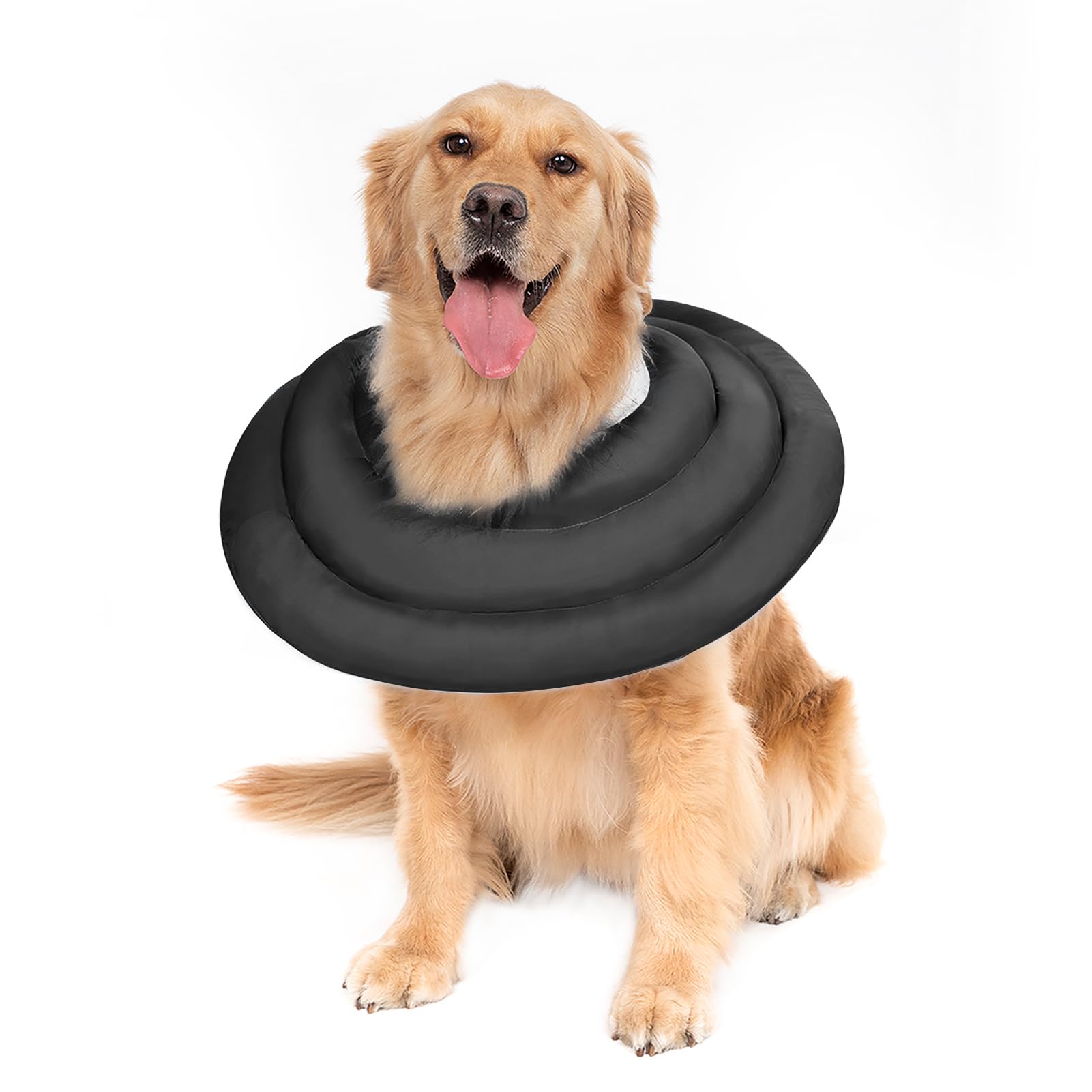 Dog Cones for Large Dogs,Comfortable Adjustable Soft Dog Cone Alternative After Surgery,Elizabethan Donut Collar for Large Dogs 
