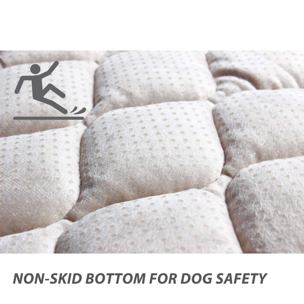 furrybaby Dog Bed Mat - Anti-Slip, Machine Washable, 22"x13", Sliver Grey Mat