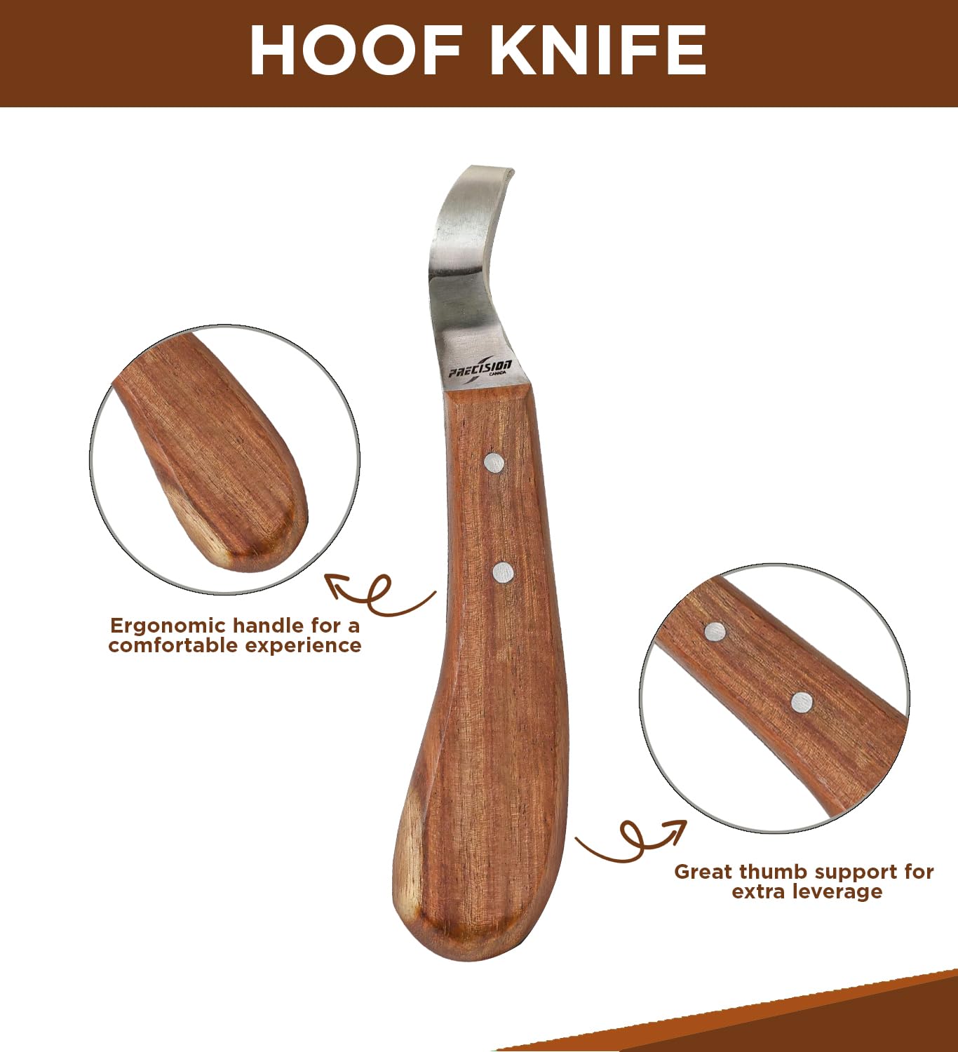 Precision Canada Hoof Knife Loop Blade Japanese Stainless Steel