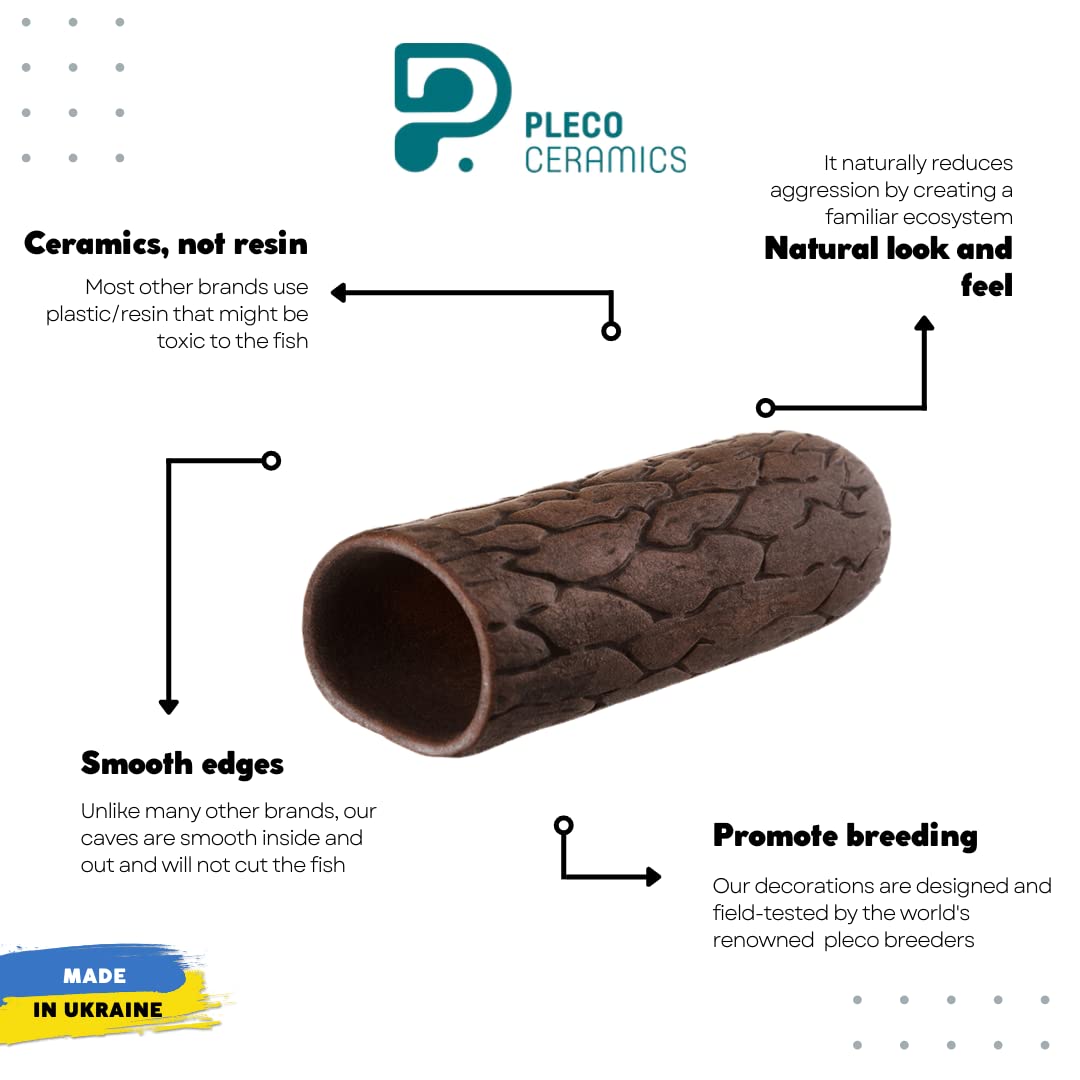 Plecoceramics Aquarium Pleco Breeding Cave Fish Tank Decorations Small Size (1 Pcs)