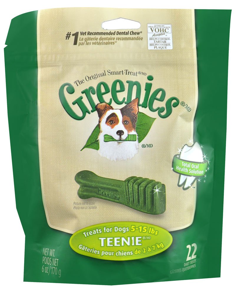 Greenies Treats for Dogs (5-15 lbs/2-7 kg)Mini Treat-Pak-Teenie 6 oz