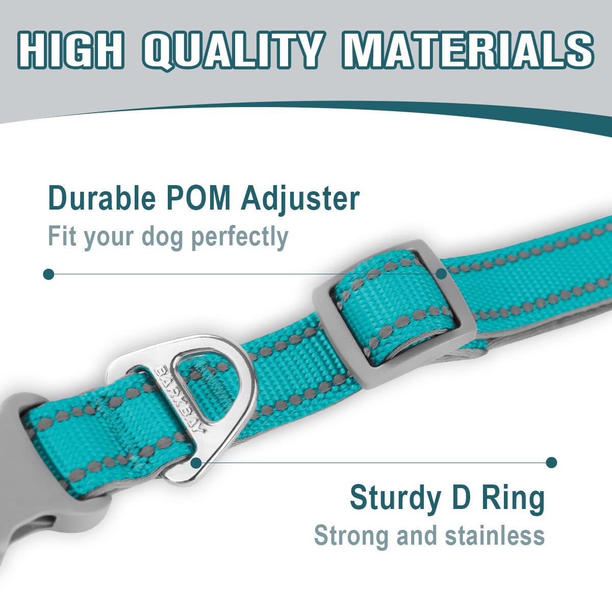 Dog Collar For Medium Small Large Dogs Reflective With Leash,Collar And Leash For Dogs,Soft Neoprene Padded 2 Pack(Blue,Xs)