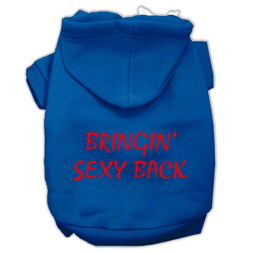 Mirage Pet Products Bringin' Sexy Back Screen Print Pet Hoodies, X-Large, Blue