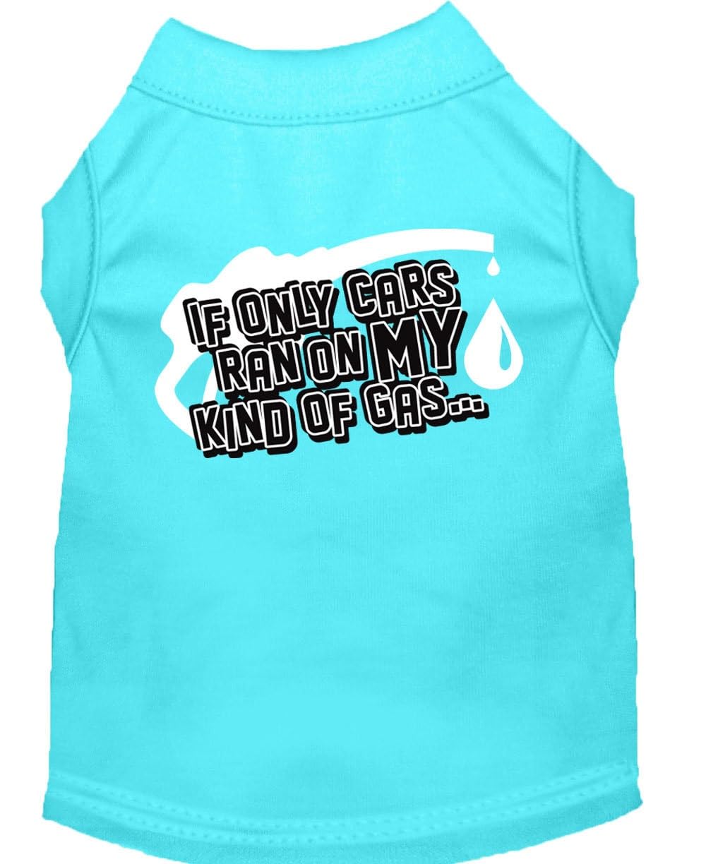 Mirage Pet Products My Kind of Gas Screen Print Shirt Aqua Small - Size 10
