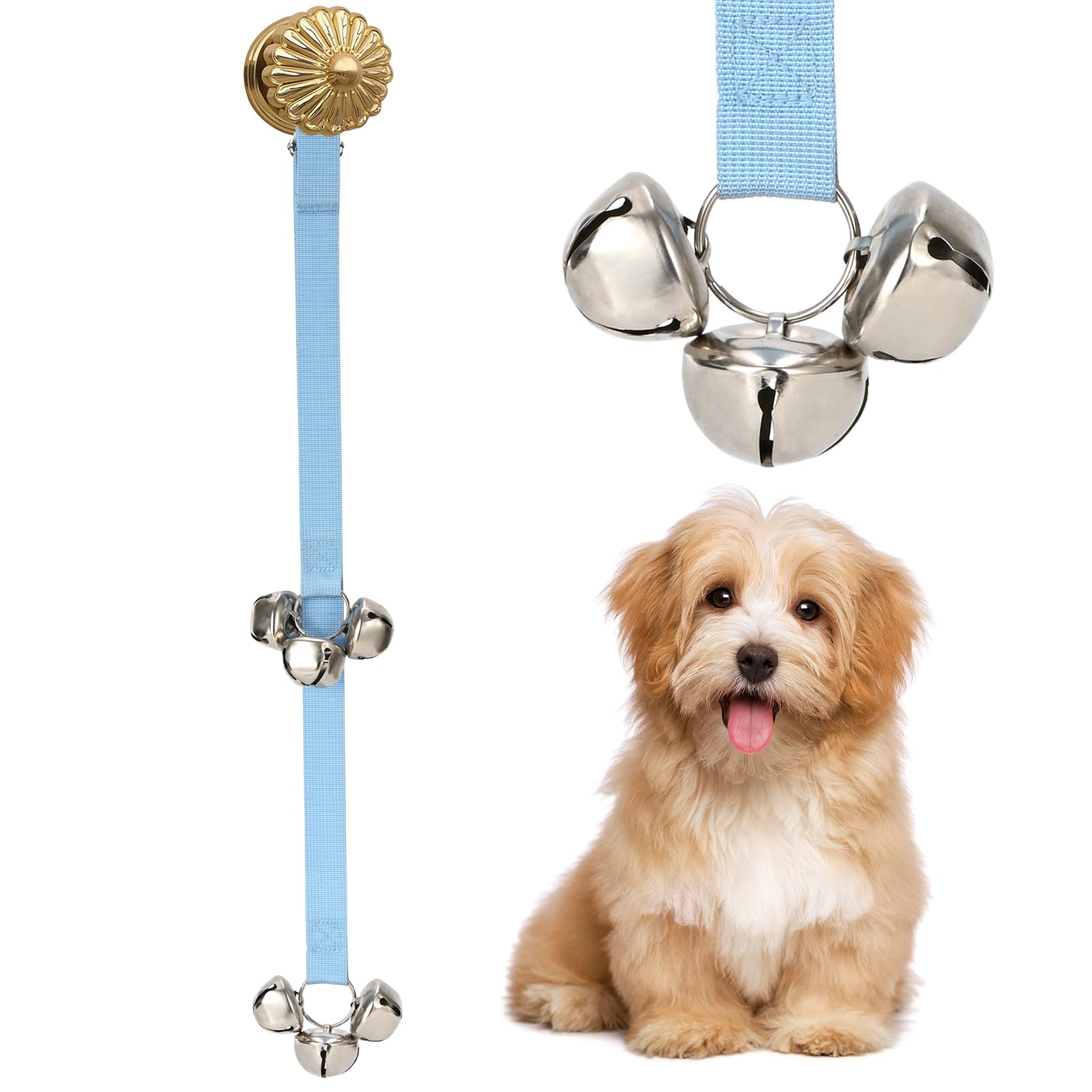 Luckyiren Dog Door Bell For Potty Training/To Go Outside, Hanging Puppy Bells For Puppies Doggy Doggie Poochie Pooch Pet Cat, Le