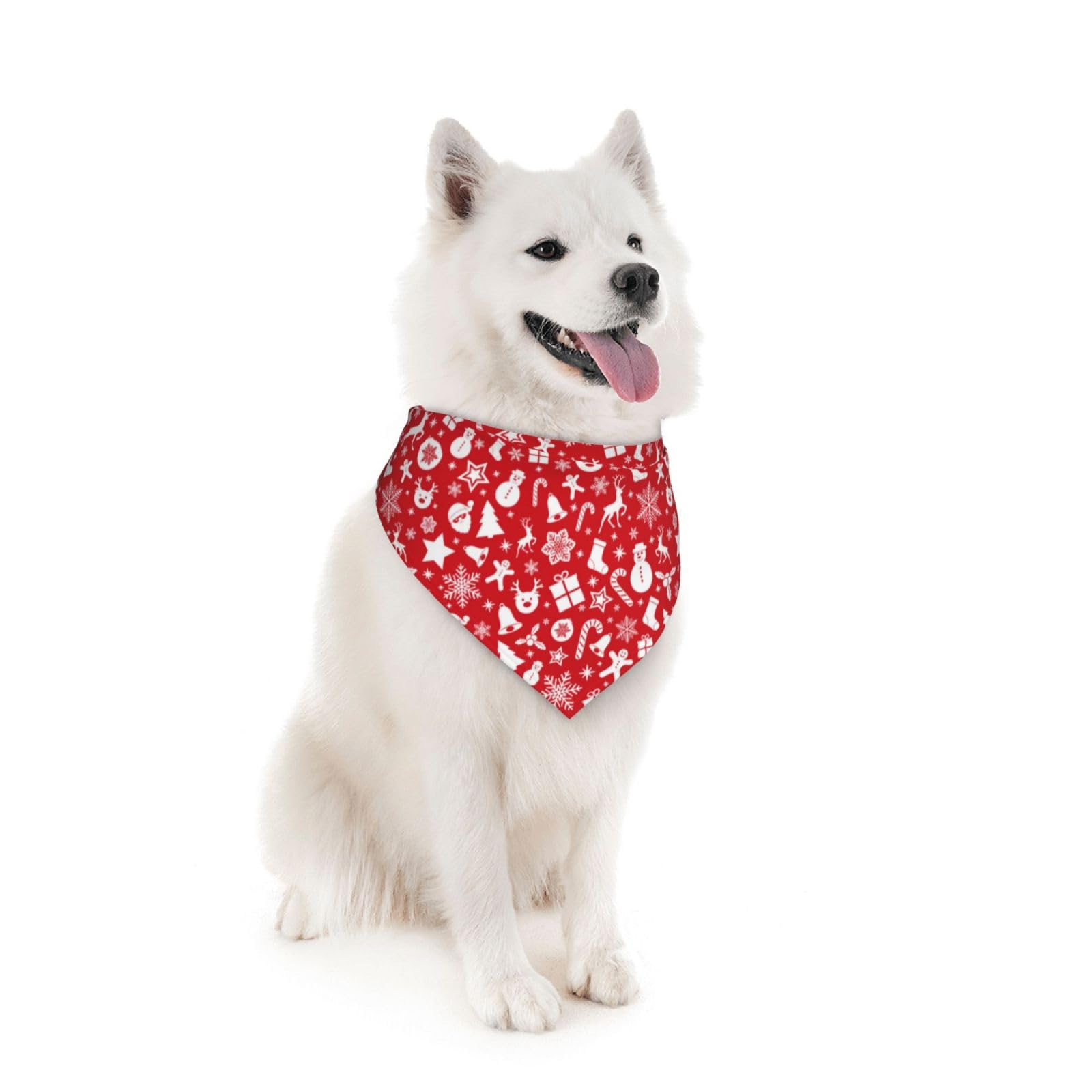 Christmas Snowman Elk Santa Claus Snowflake Dog Bandana Scarf Triangle Bibs Pet Accessories Cat Kerchief